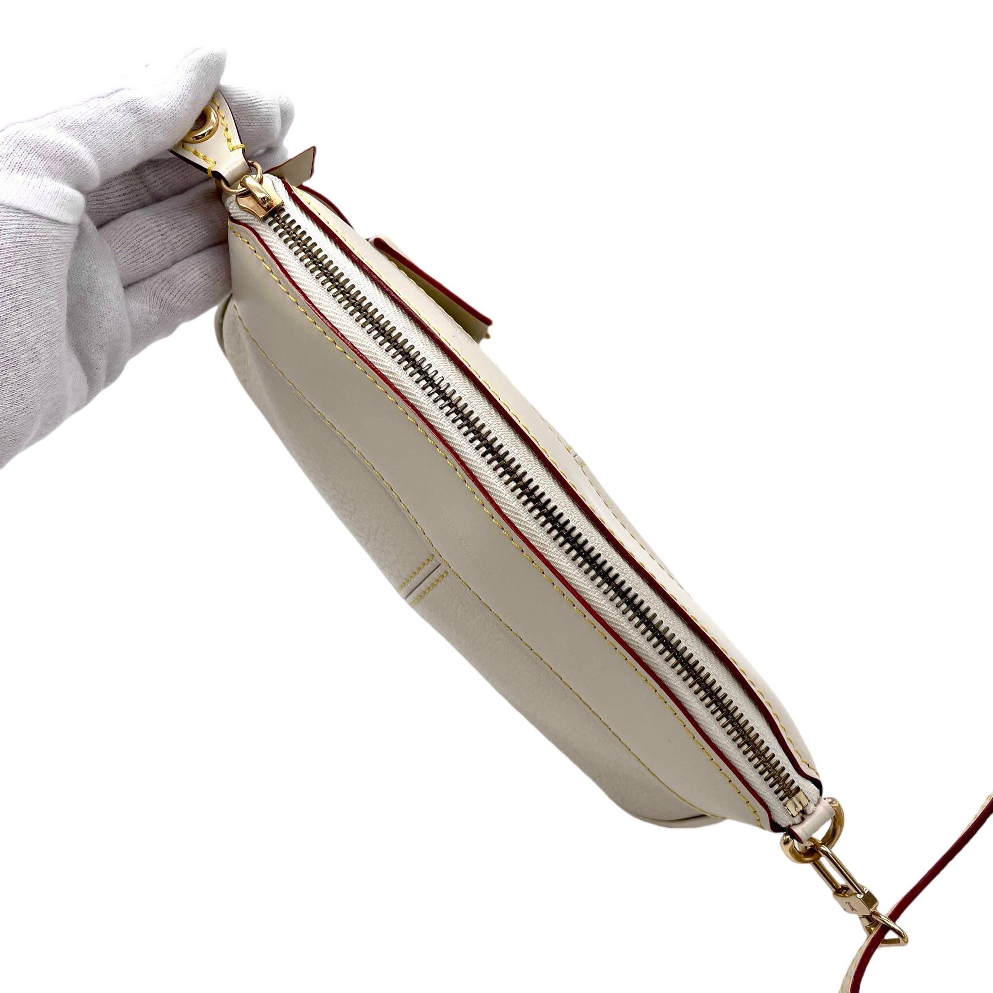 Louis Vuitton Louis Vuitton Shalian Leather Clutch Bag White Ghw Size ONE SIZE - 11 Thumbnail