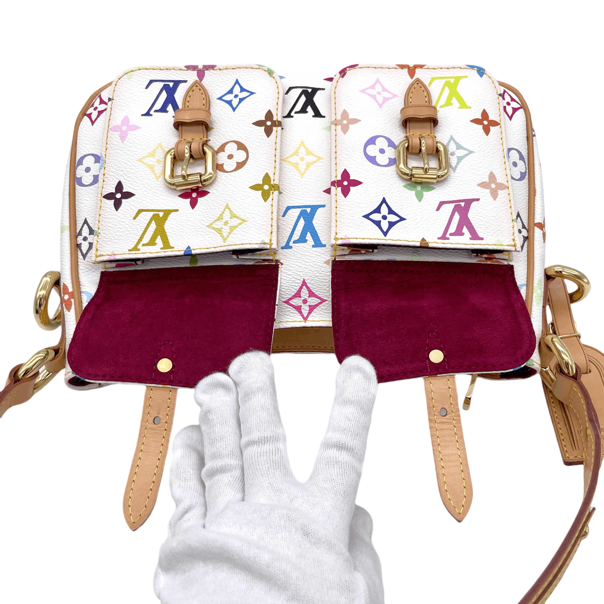 Louis Vuitton Louis Vuitton Monogram Multicolor White Lodge Pm M40053 Size ONE SIZE - 5 Thumbnail