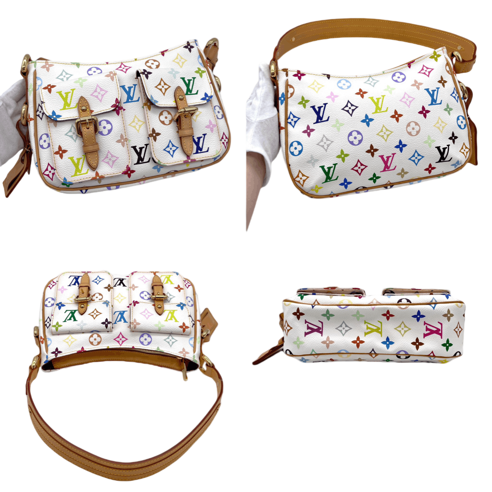 Louis Vuitton Louis Vuitton Monogram Multicolor White Lodge Pm M40053 Size ONE SIZE - 6 Thumbnail