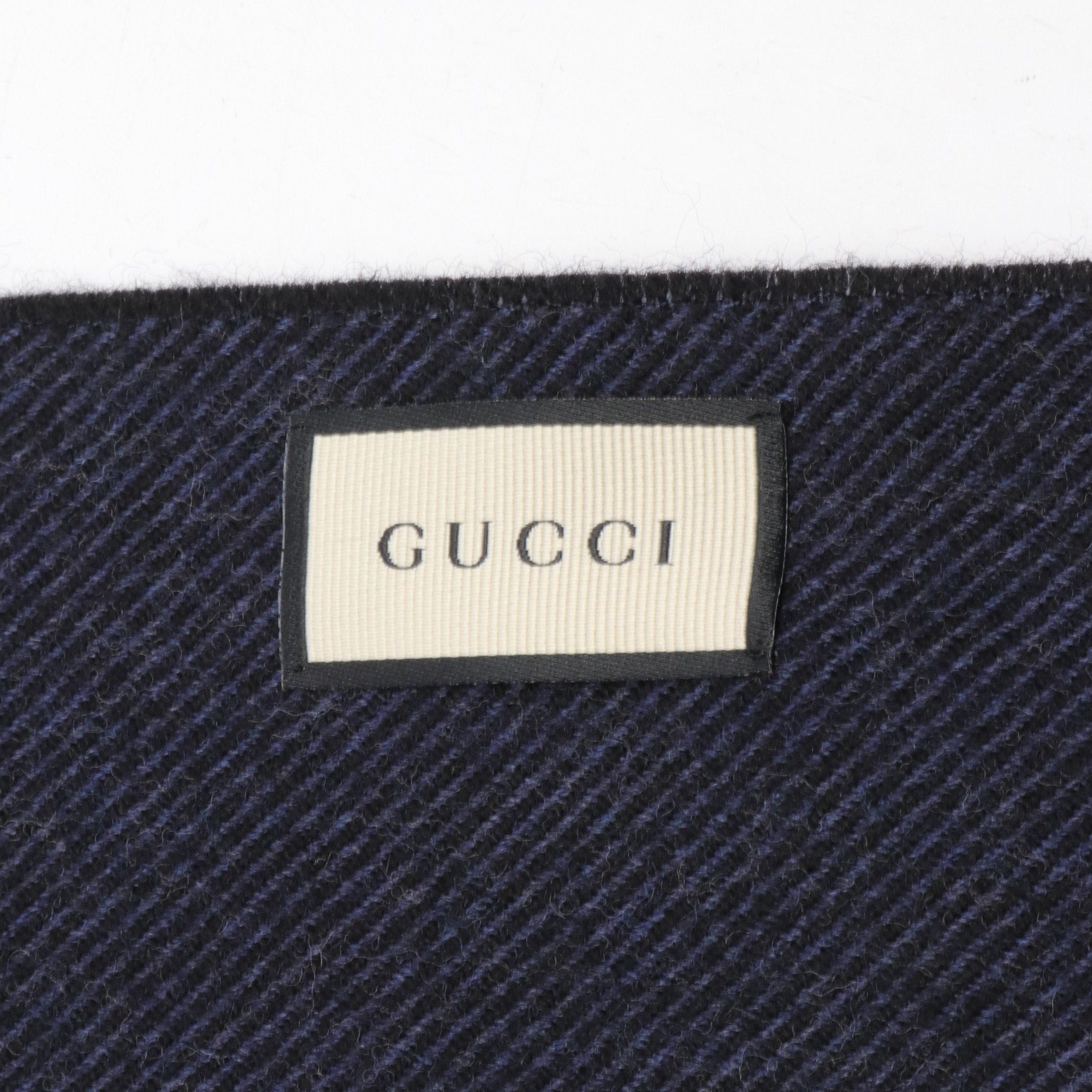 Gucci Gucci Web Stripe Scarf Wool Navy Red Size ONE SIZE - 2 Thumbnail