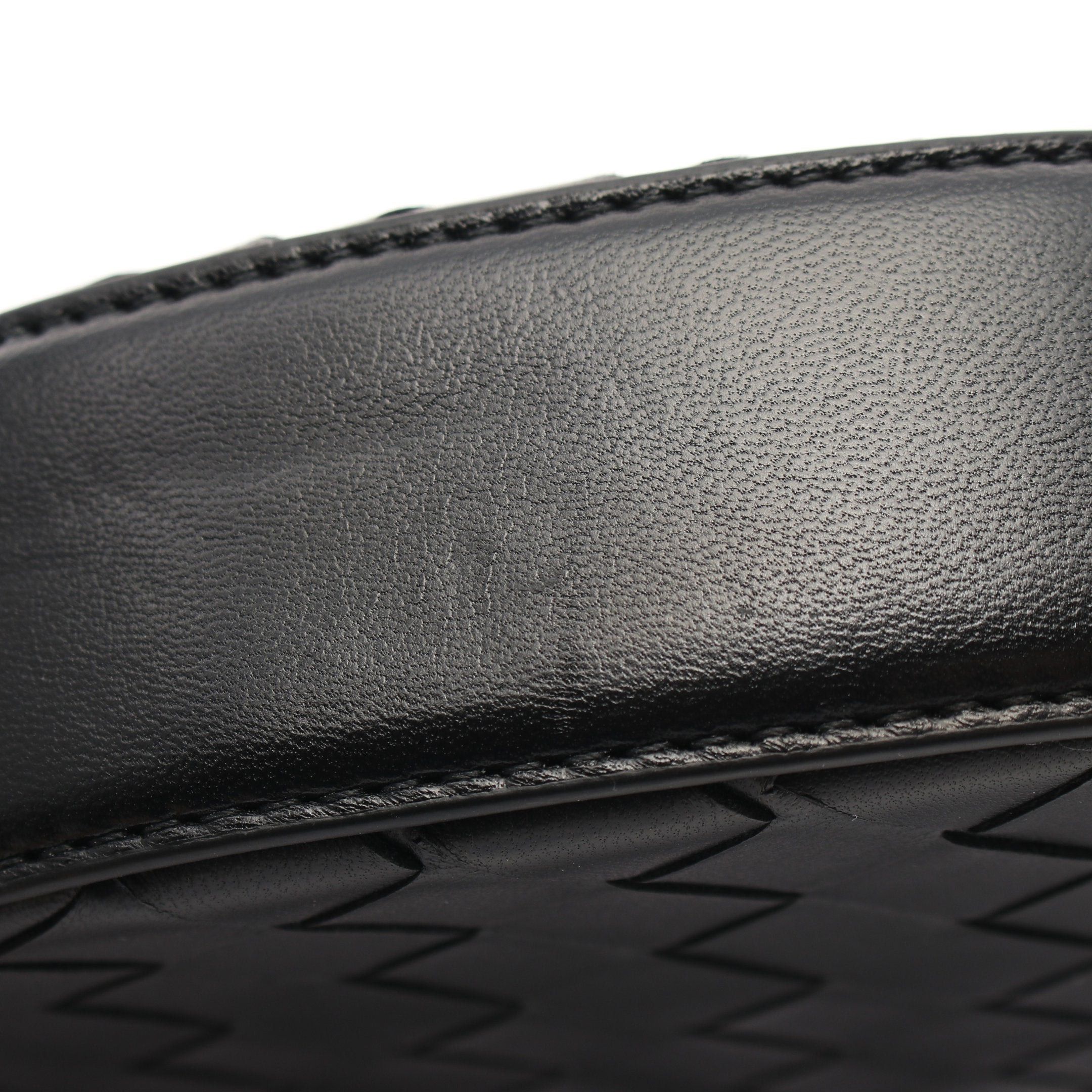 Bottega Veneta Bottega Veneta Mini Sunrise Intrecciato Shoulder Bag Leather Black Size ONE SIZE - 7 Thumbnail