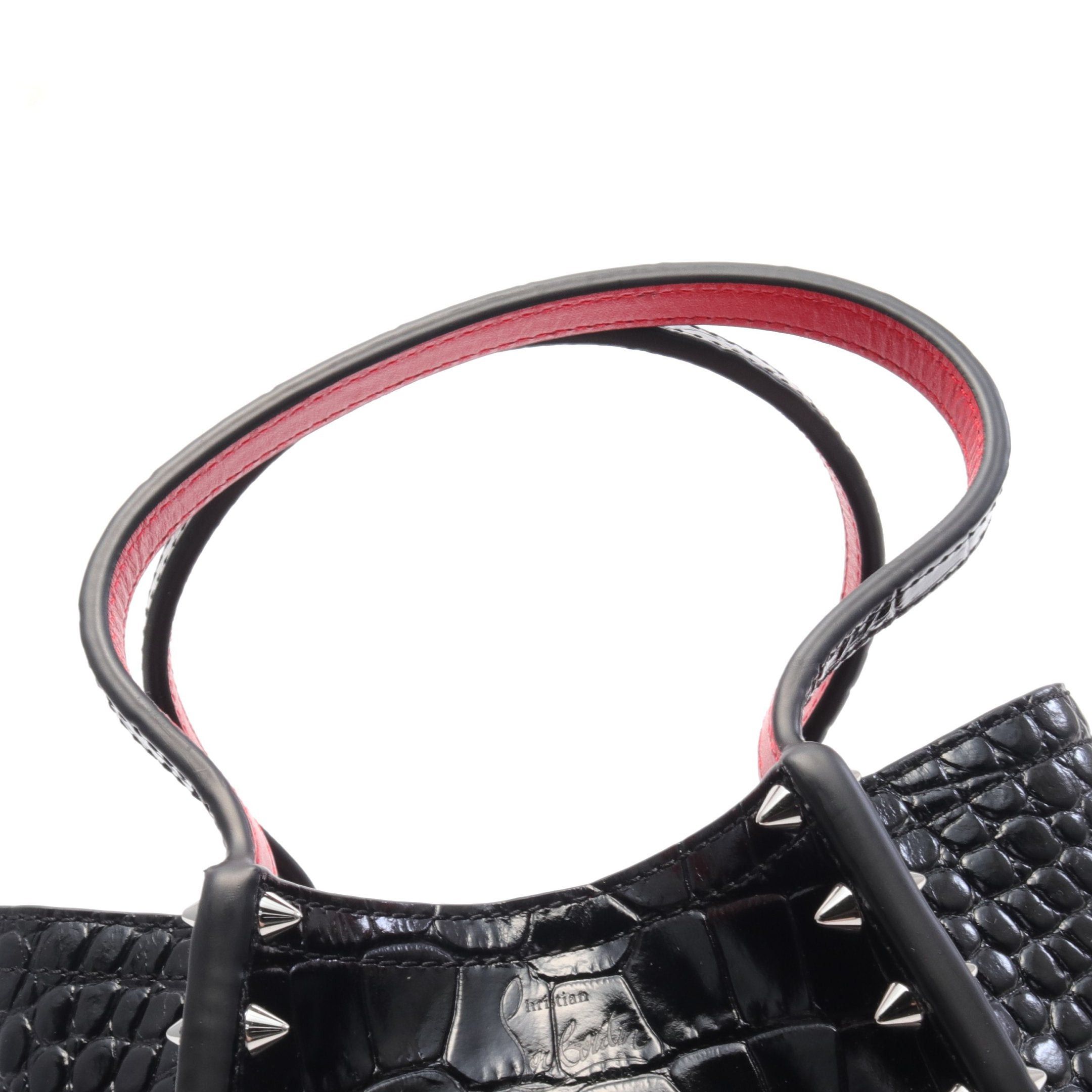 Christian Louboutin Christian Louboutin Cabarock Mini Handbag Leather Black Size ONE SIZE - 5 Thumbnail