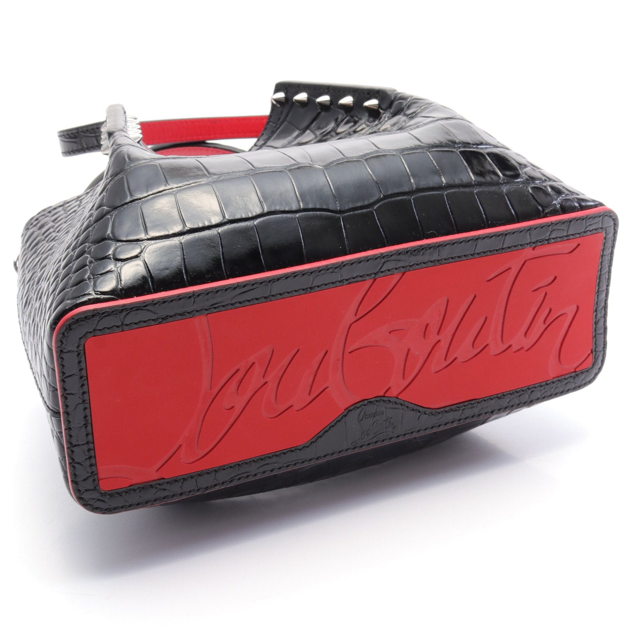 Christian Louboutin Christian Louboutin Cabarock Mini Handbag Leather Black Size ONE SIZE - 6 Thumbnail