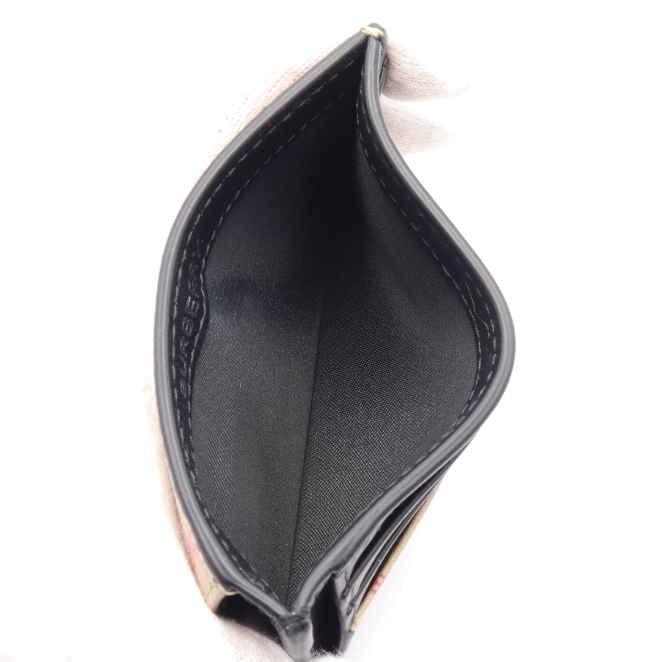 Burberry Burberry Check Card Case Leather Beige Black Multicolor Size ONE SIZE - 3 Thumbnail