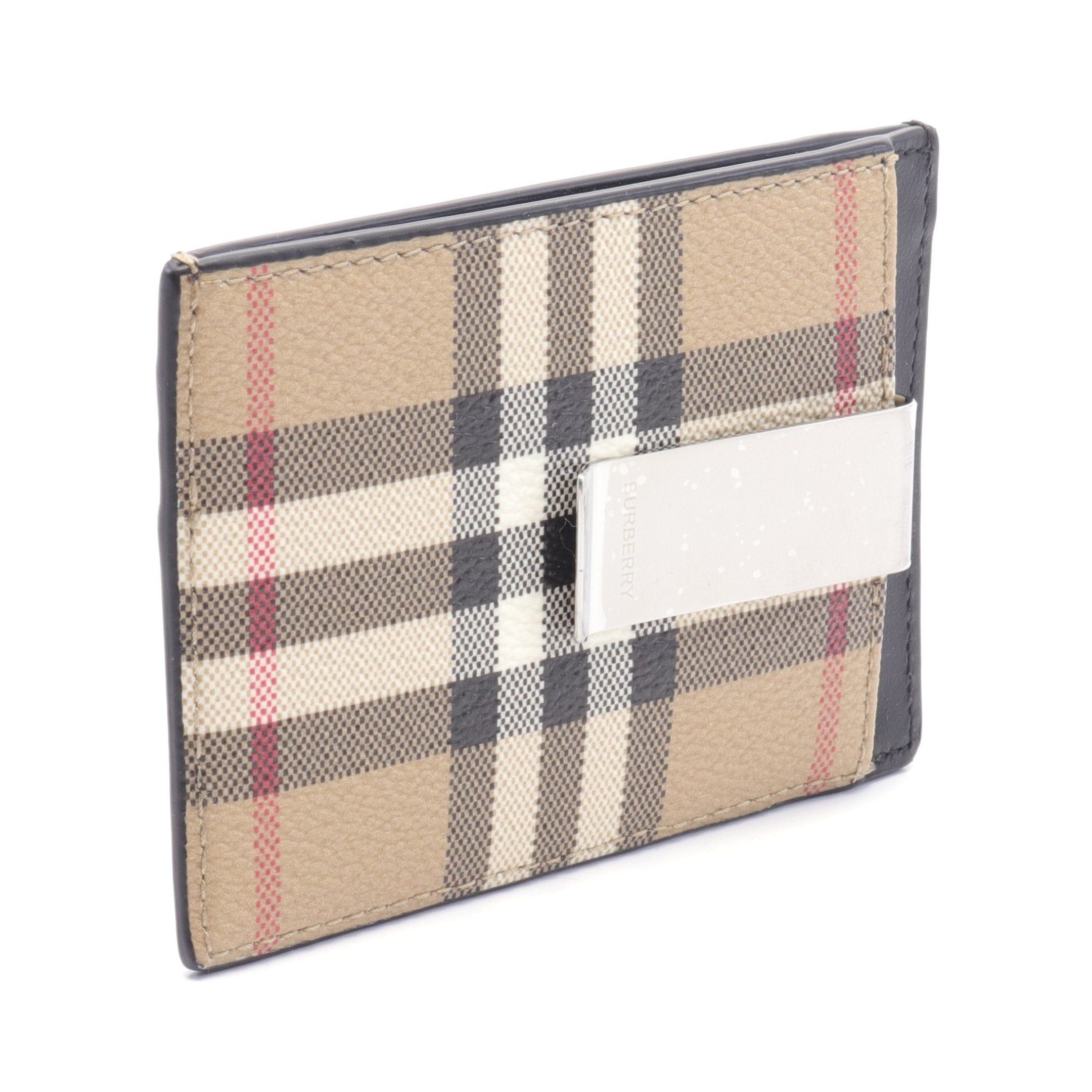 Burberry Burberry Check Card Case Leather Beige Black Multicolor Size ONE SIZE - 2 Thumbnail