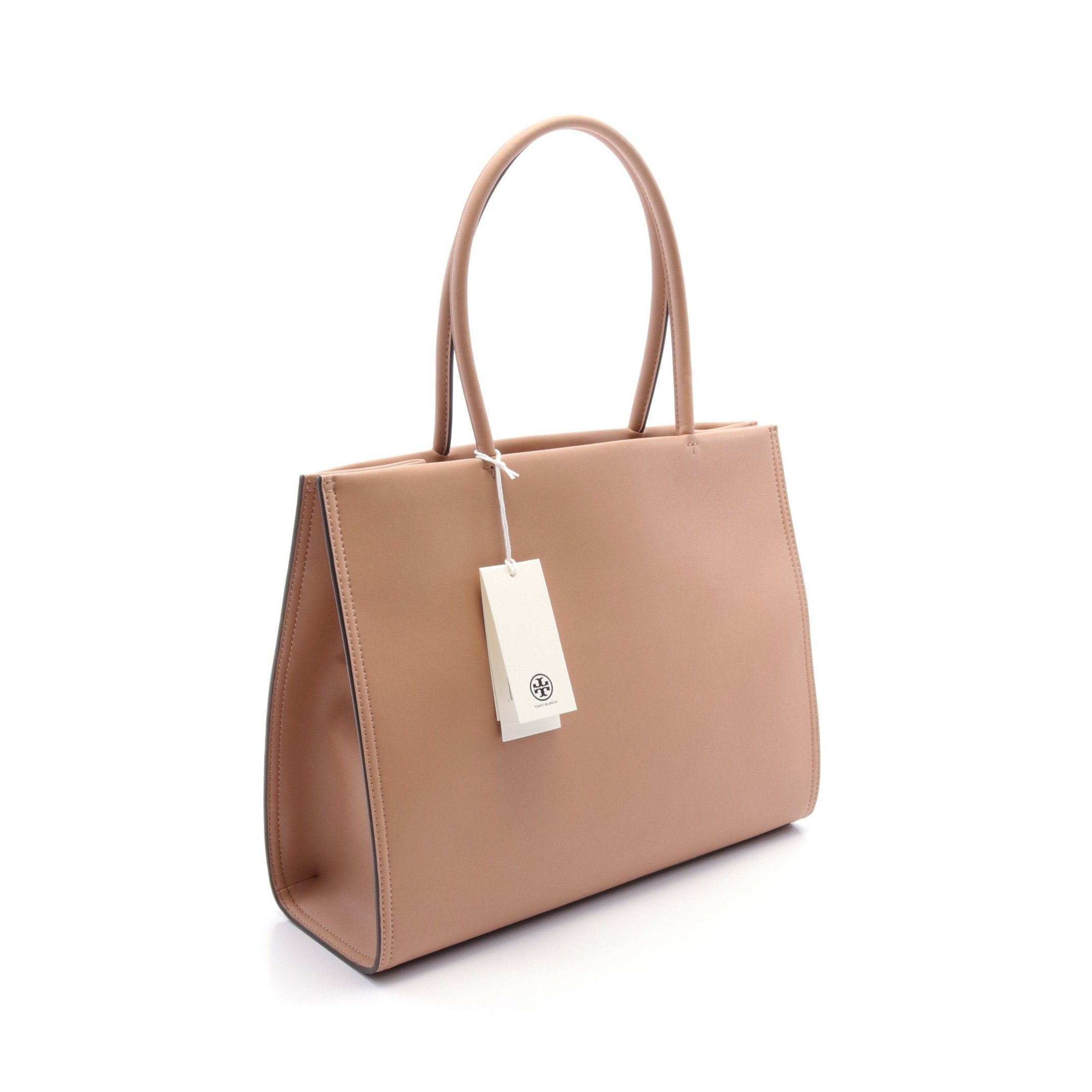 Tory Burch Tory Burch Ella Bio Small Tote Handbag Bag Fake Leather Pink Beige Size ONE SIZE - 2 Thumbnail