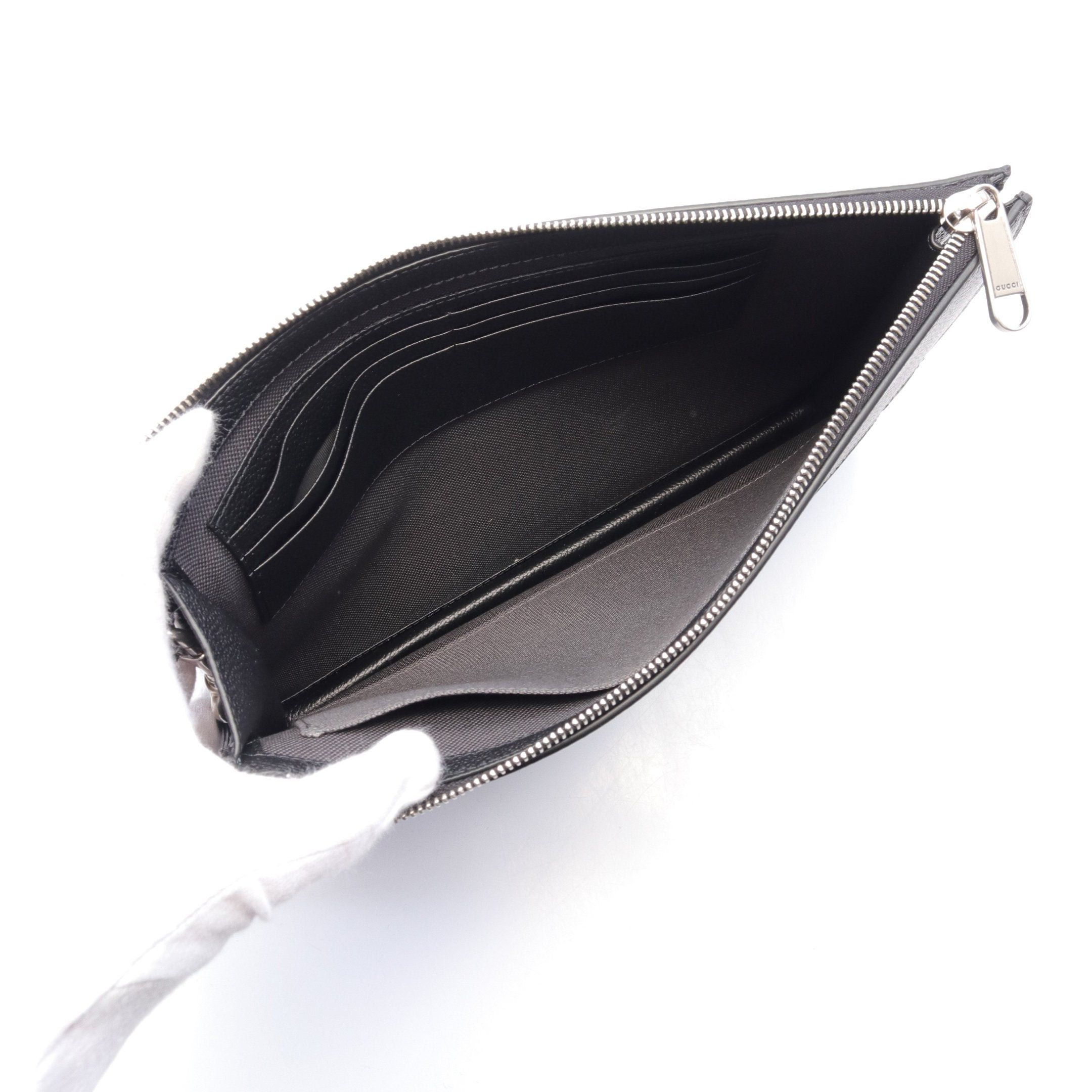 Gucci Gucci Gg Supreme Clutch Bag Leather Black Size ONE SIZE - 5 Thumbnail