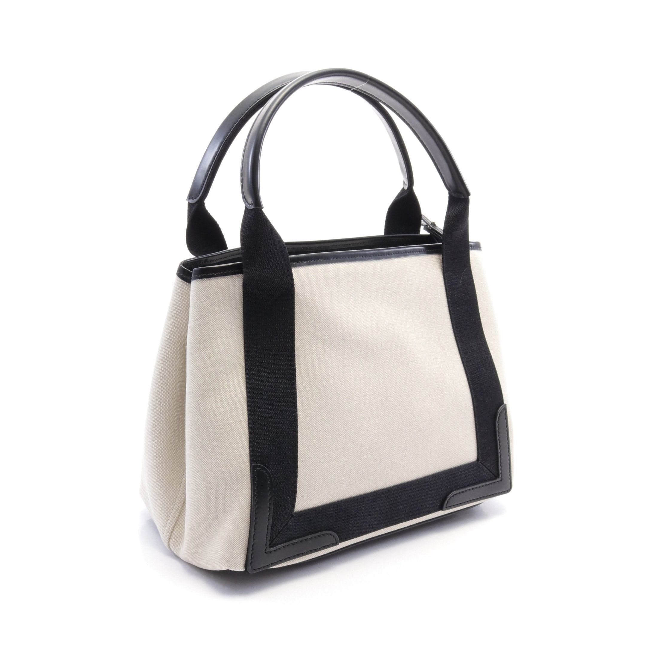 Balenciaga Balenciaga Navy Cabas S Hippopotamus Handbag Tote Bag Canvas Leather Off White Black Size ONE SIZE - 2 Thumbnail