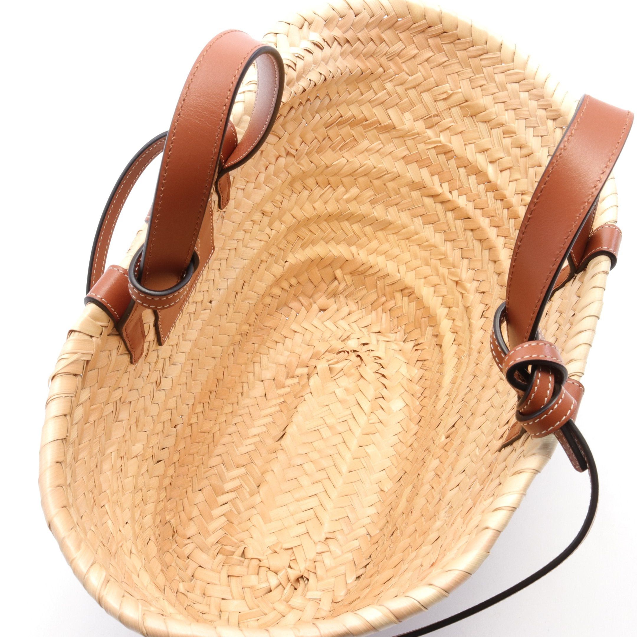 Celine Celine Teen Triomphe Classic Pannier Basket Bag Handbag Raffia Leather Beige Brown Size ONE SIZE - 3 Thumbnail