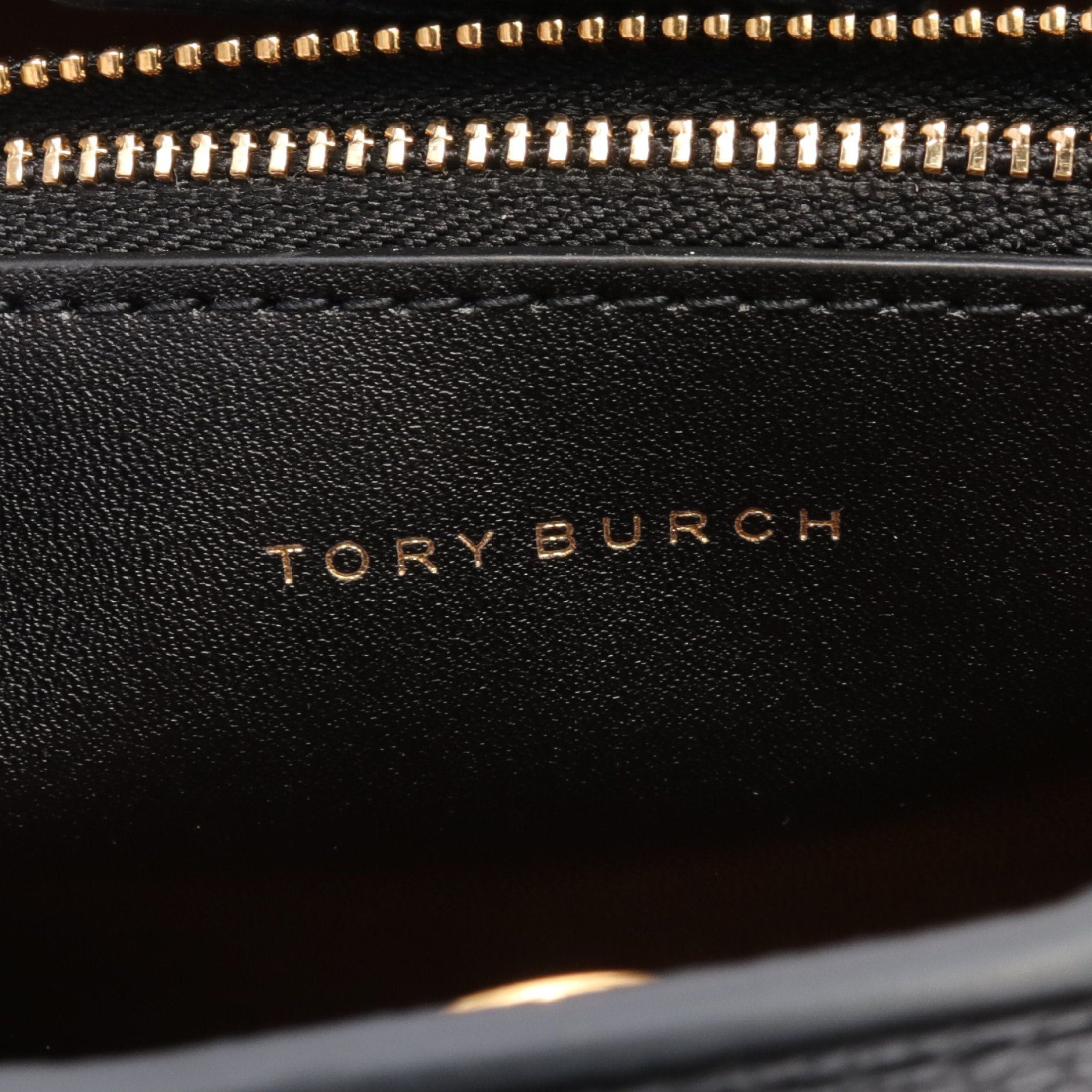 Tory Burch Tory Burch Robinson Handbag Tote Bag Leather Black Size ONE SIZE - 4 Thumbnail