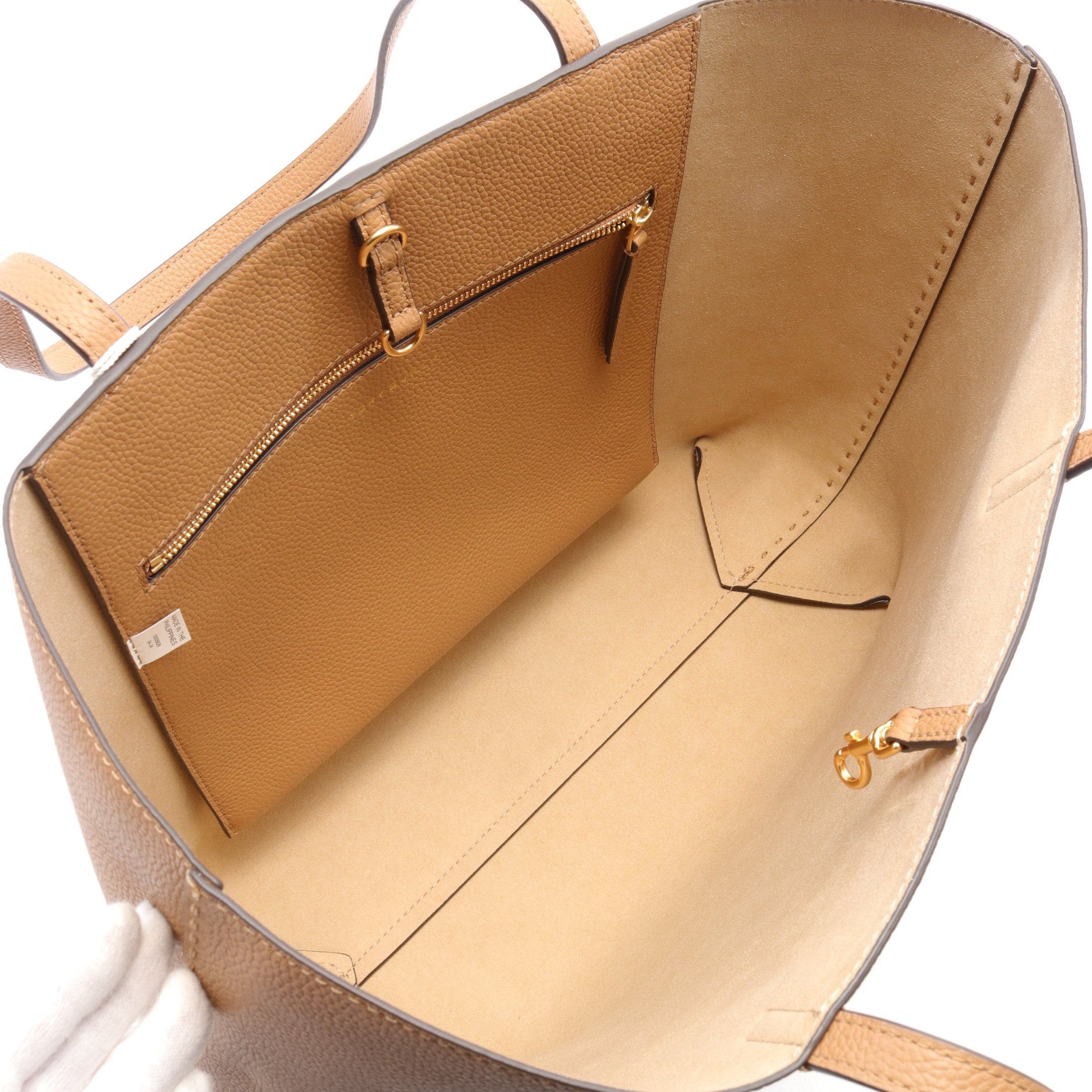 Tory Burch Tory Burch Mcgraw Mcglow Shoulder Bag Tote Leather Light Brown Size ONE SIZE - 3 Thumbnail