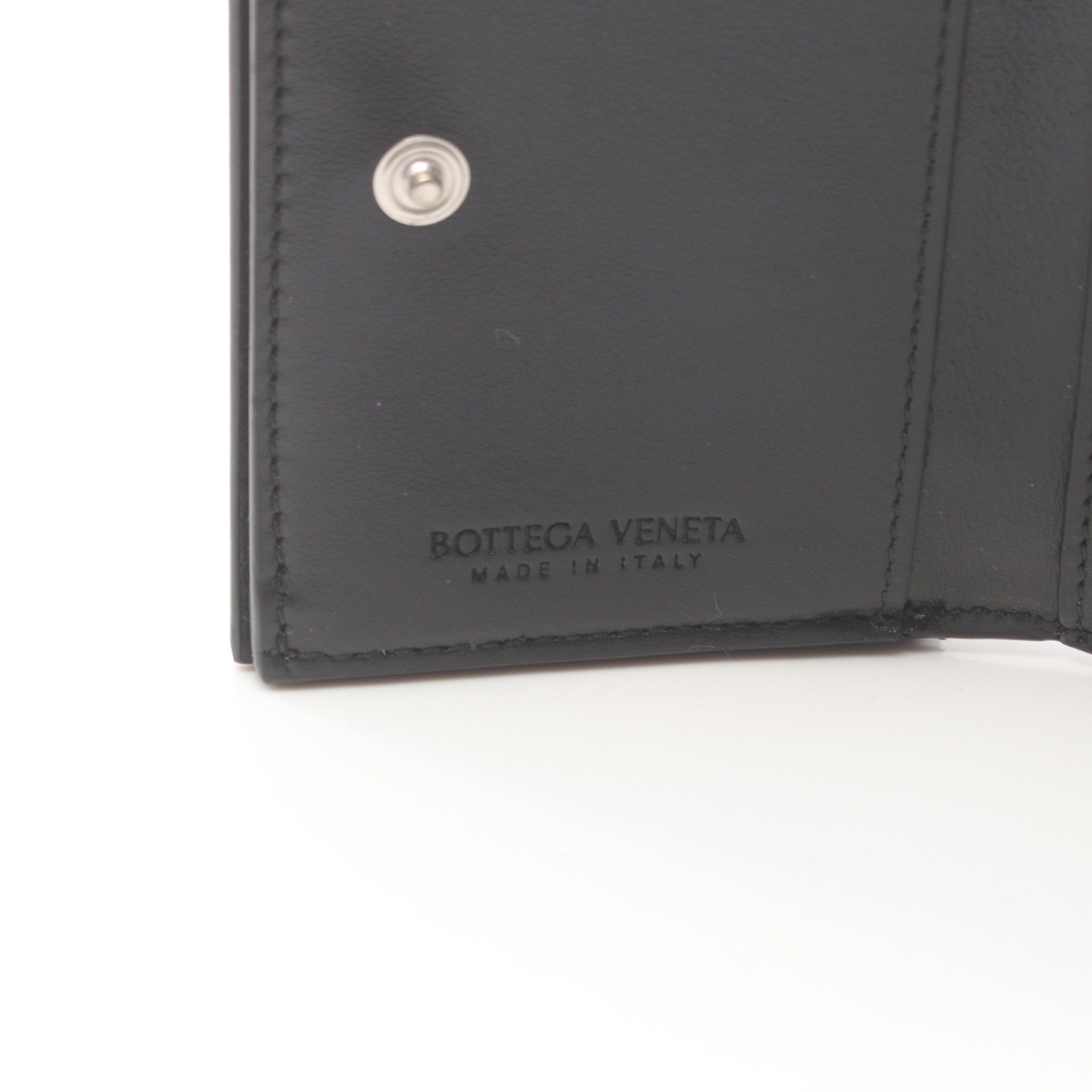 Bottega Veneta Bottega Veneta Intrecciato Trifold Wallet Compact Leather Black Size ONE SIZE - 5 Thumbnail