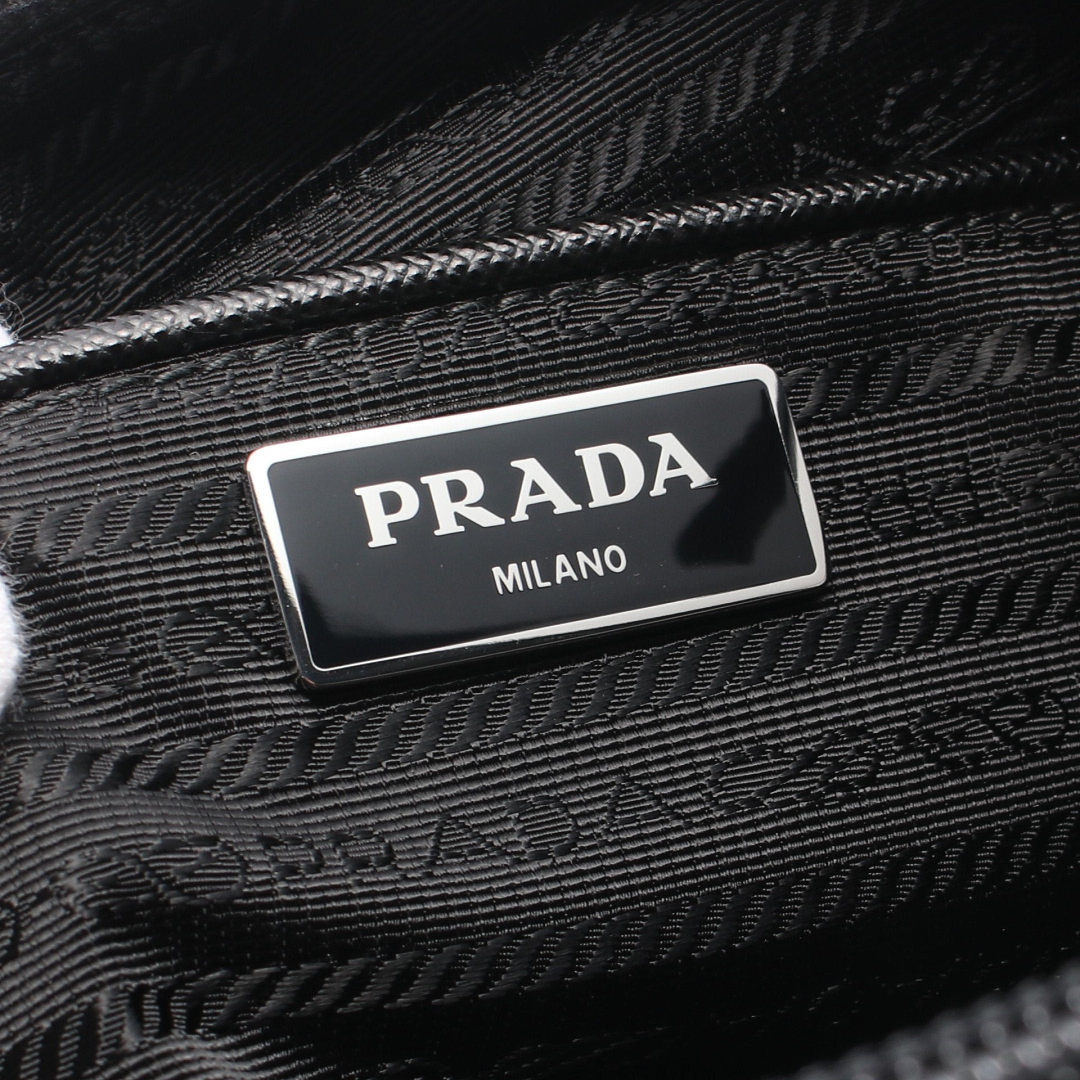 Prada Prada Vela Shoulder Bag Nylon Saffiano Leather Black Size ONE SIZE - 4 Thumbnail