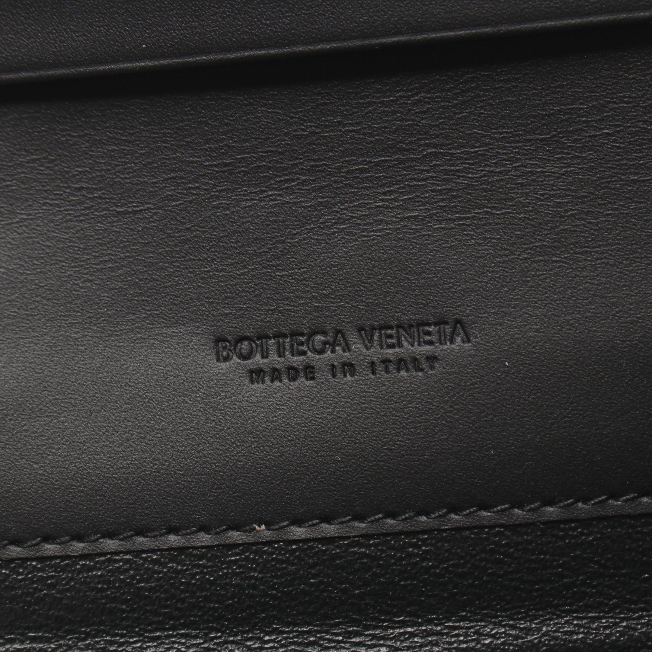 Bottega Veneta Bottega Veneta Intrecciato Bi-Fold Long Wallet Leather Black Size ONE SIZE - 5 Thumbnail