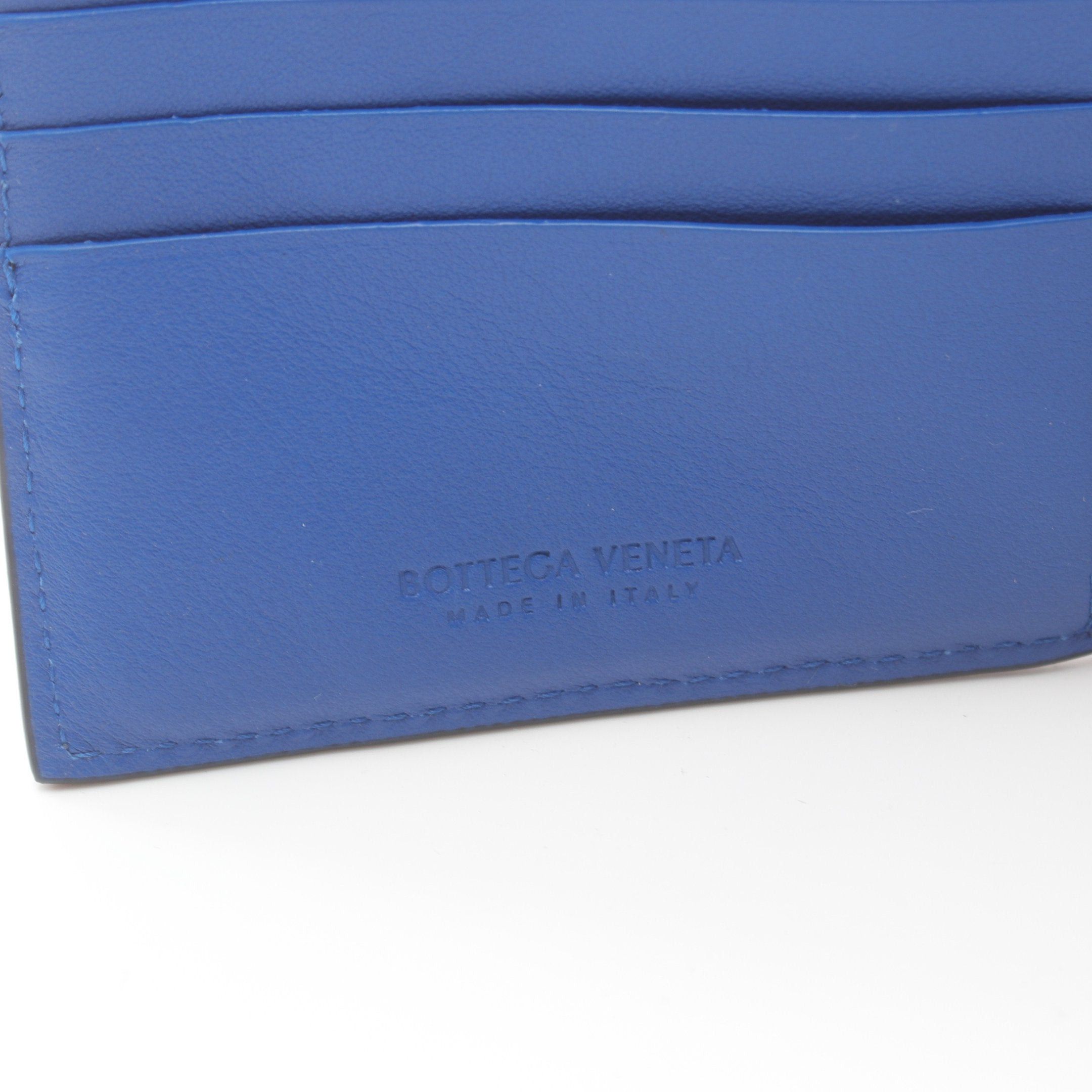 Bottega Veneta Bottega Veneta Intrecciato Bi-Fold Wallet Leather Black Blue Size ONE SIZE - 4 Thumbnail