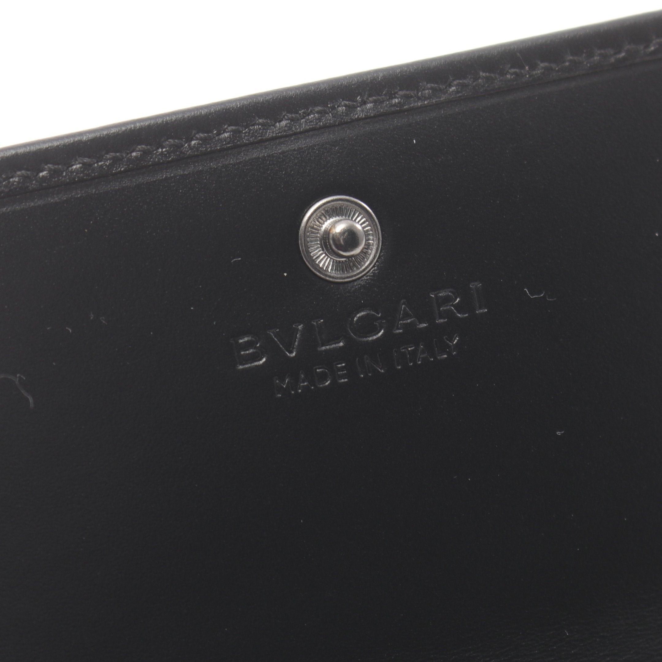 Bvlgari Bvlgari Coin Purse Leather Black Size ONE SIZE - 5 Thumbnail