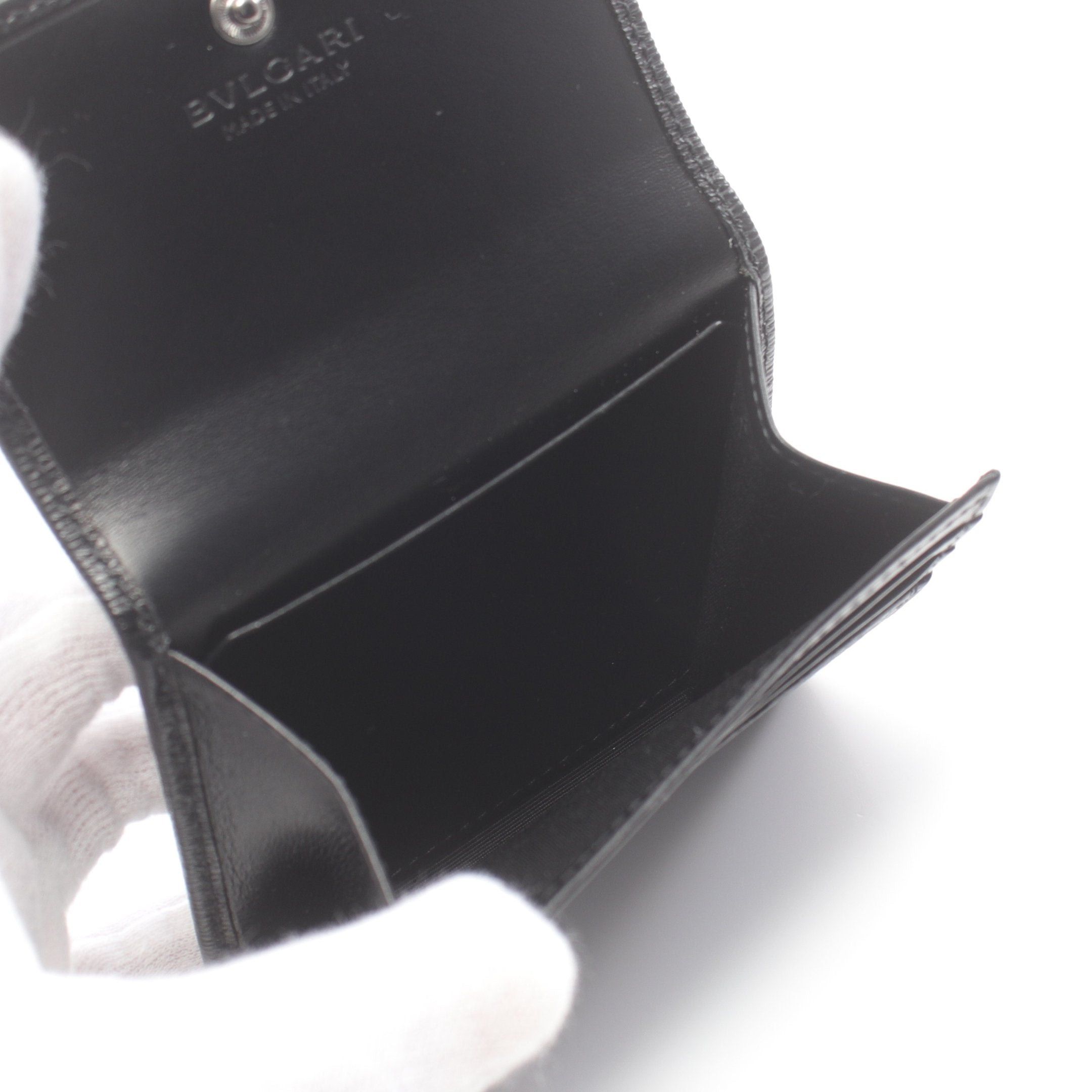 Bvlgari Bvlgari Coin Purse Leather Black Size ONE SIZE - 3 Thumbnail