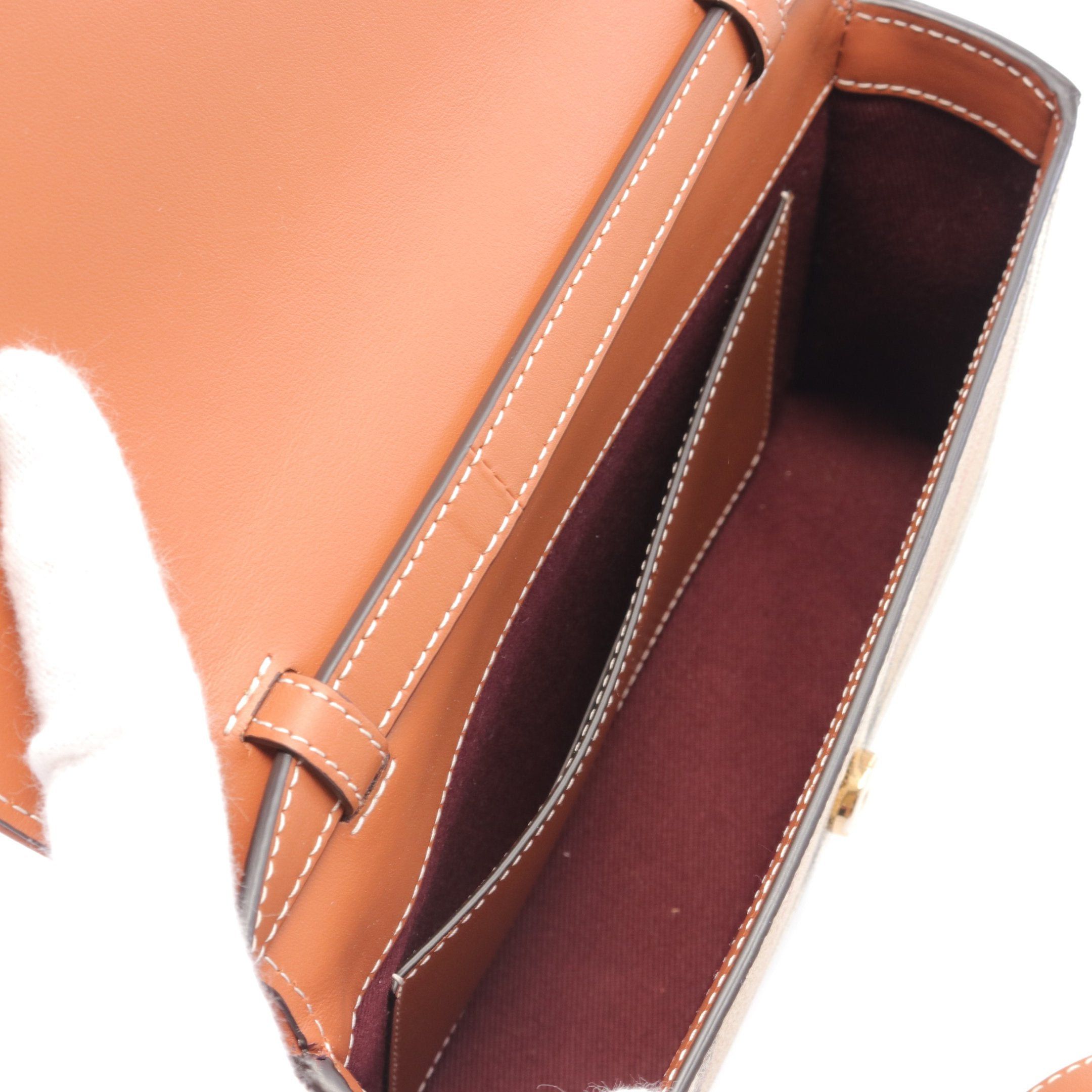 Burberry Burberry Shoulder Bag Check Leather Beige Brown Multicolor Size ONE SIZE - 3 Thumbnail