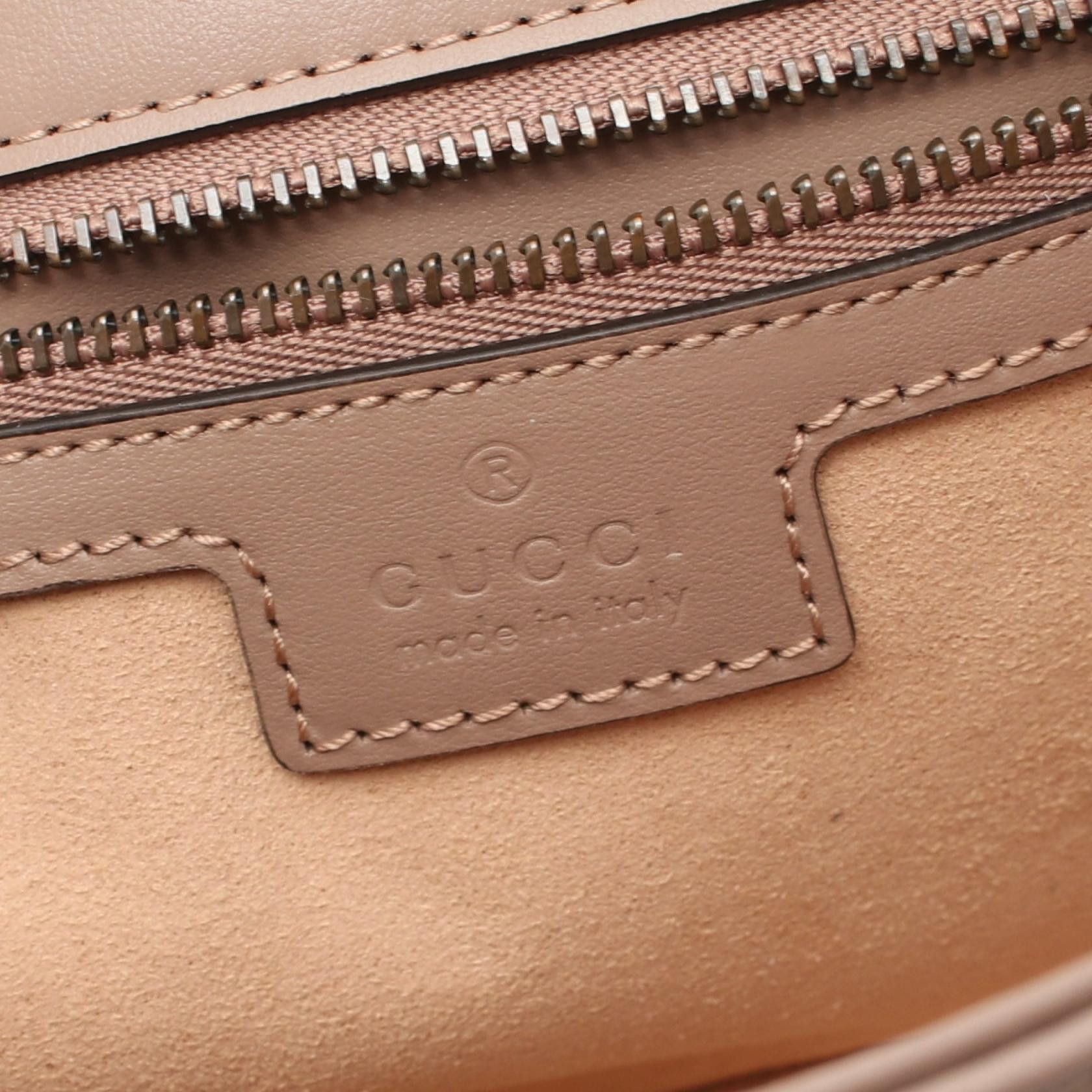 Gucci Gucci Gg Marmont Quilting Small Shoulder Bag Leather Pink Size ONE SIZE - 4 Thumbnail