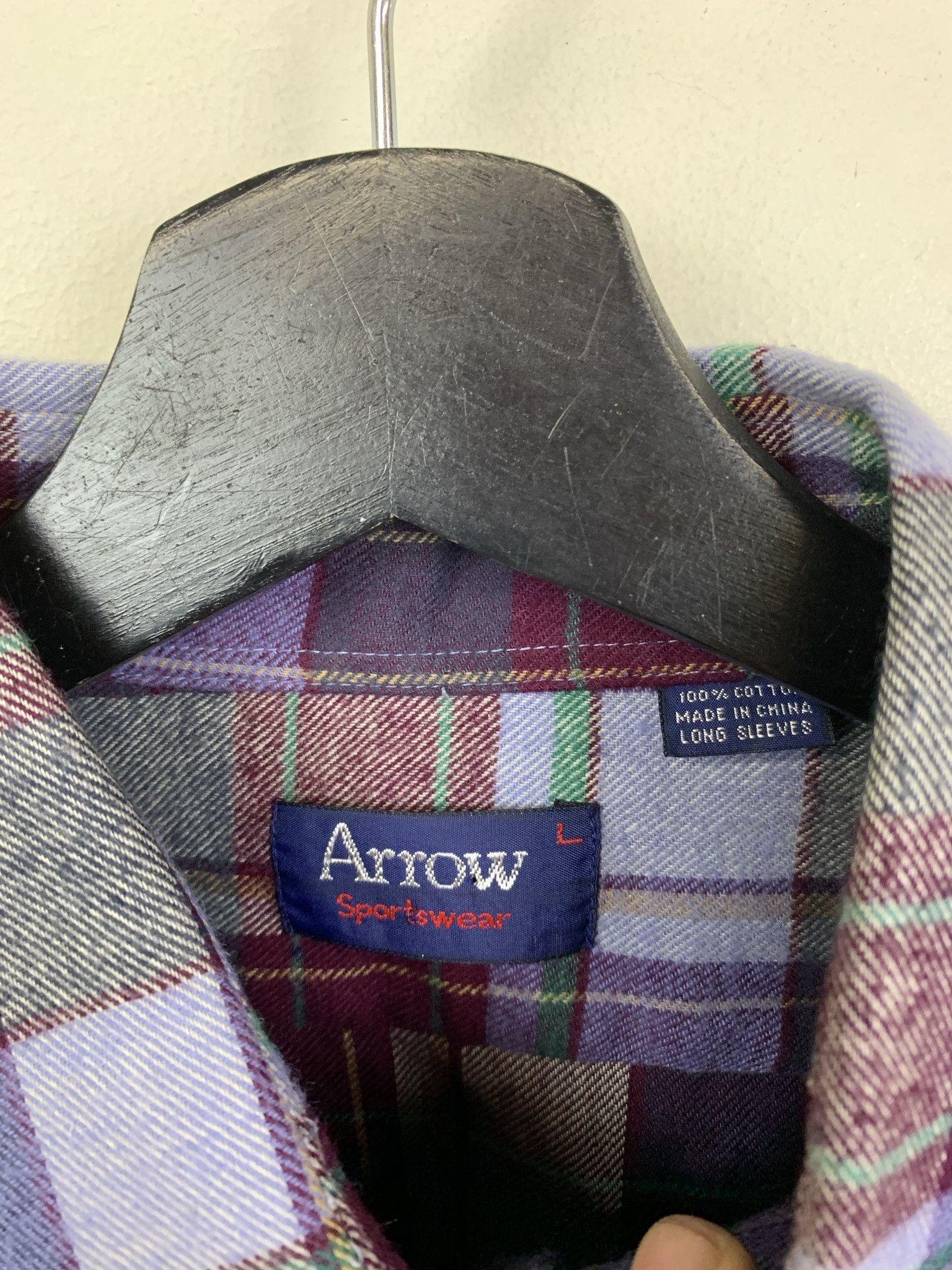 Flannel Vintage Flannel 1990s Button Up Blue Tone Flannel Size L Size US L / EU 52-54 / 3 - 2 Thumbnail