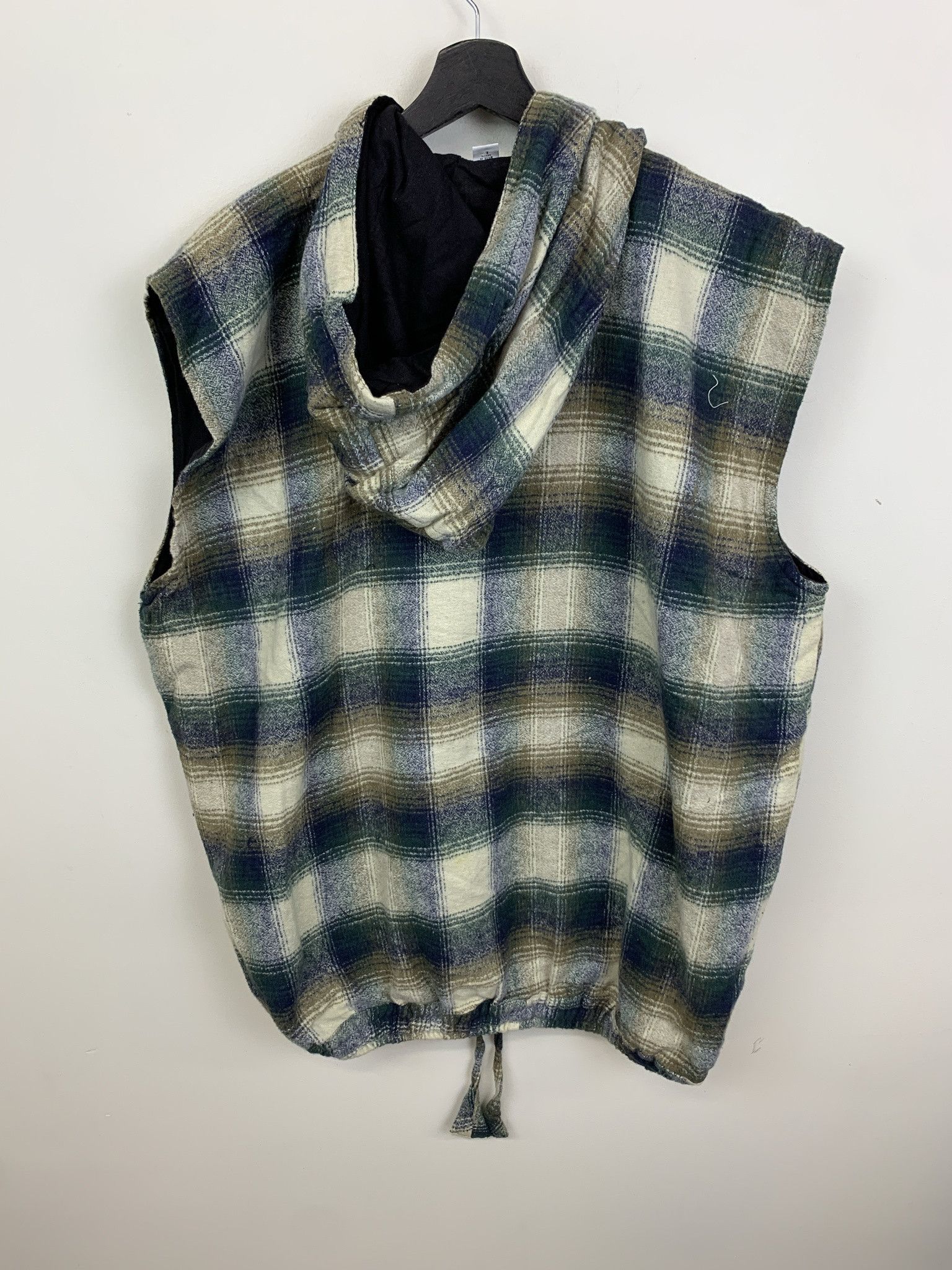 Vintage Vintage Nepalese Checker Anorak Hooded Vest Size L Size US L / EU 52-54 / 3 - 3 Thumbnail