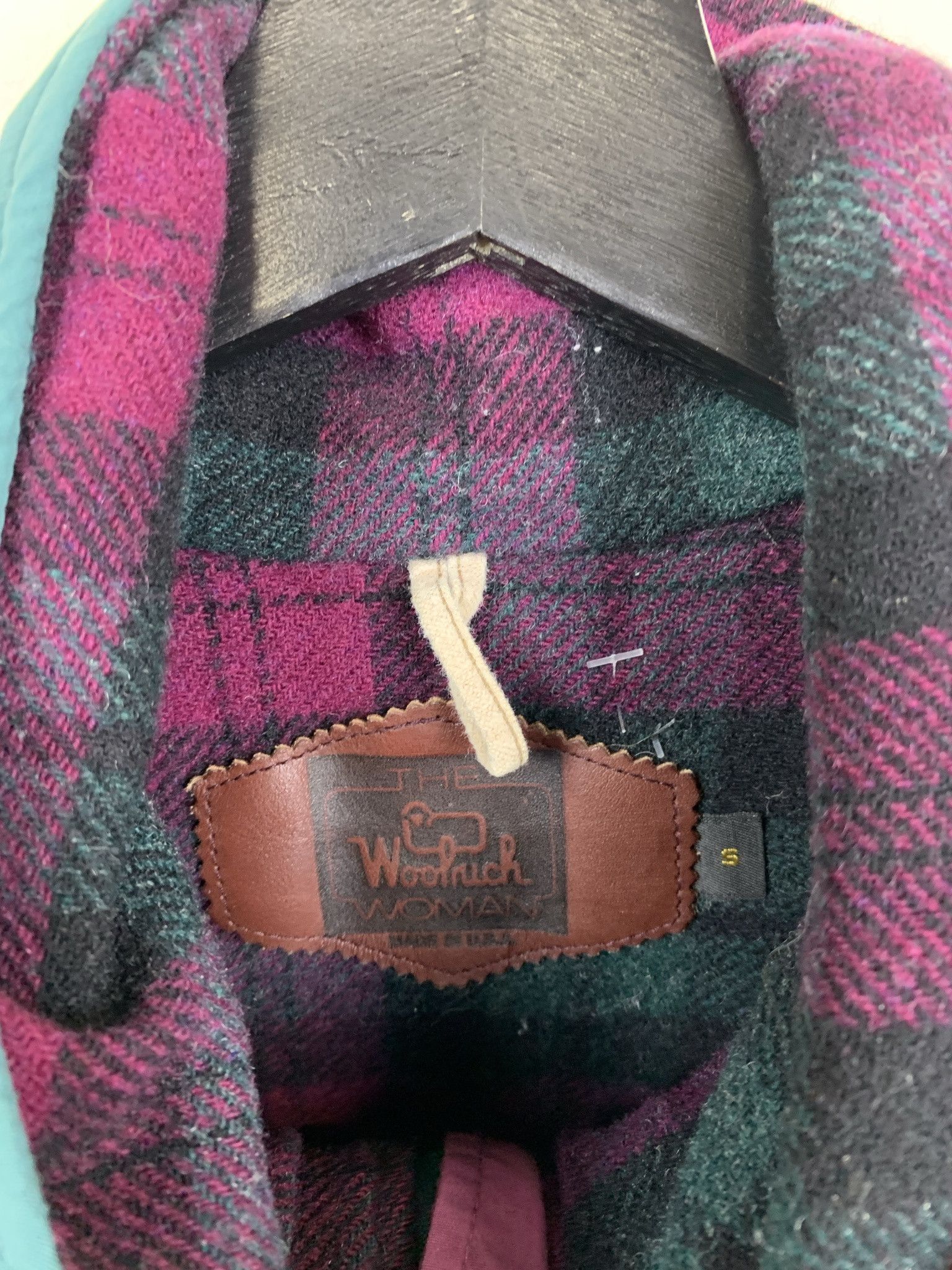 Vintage × Woolrich Woolen Mills Vintage Jacket 1990s Jacket Woolrich Flannel Lined Teal Coat Size XS Size US XS / EU 42 / 0 - 2 Thumbnail