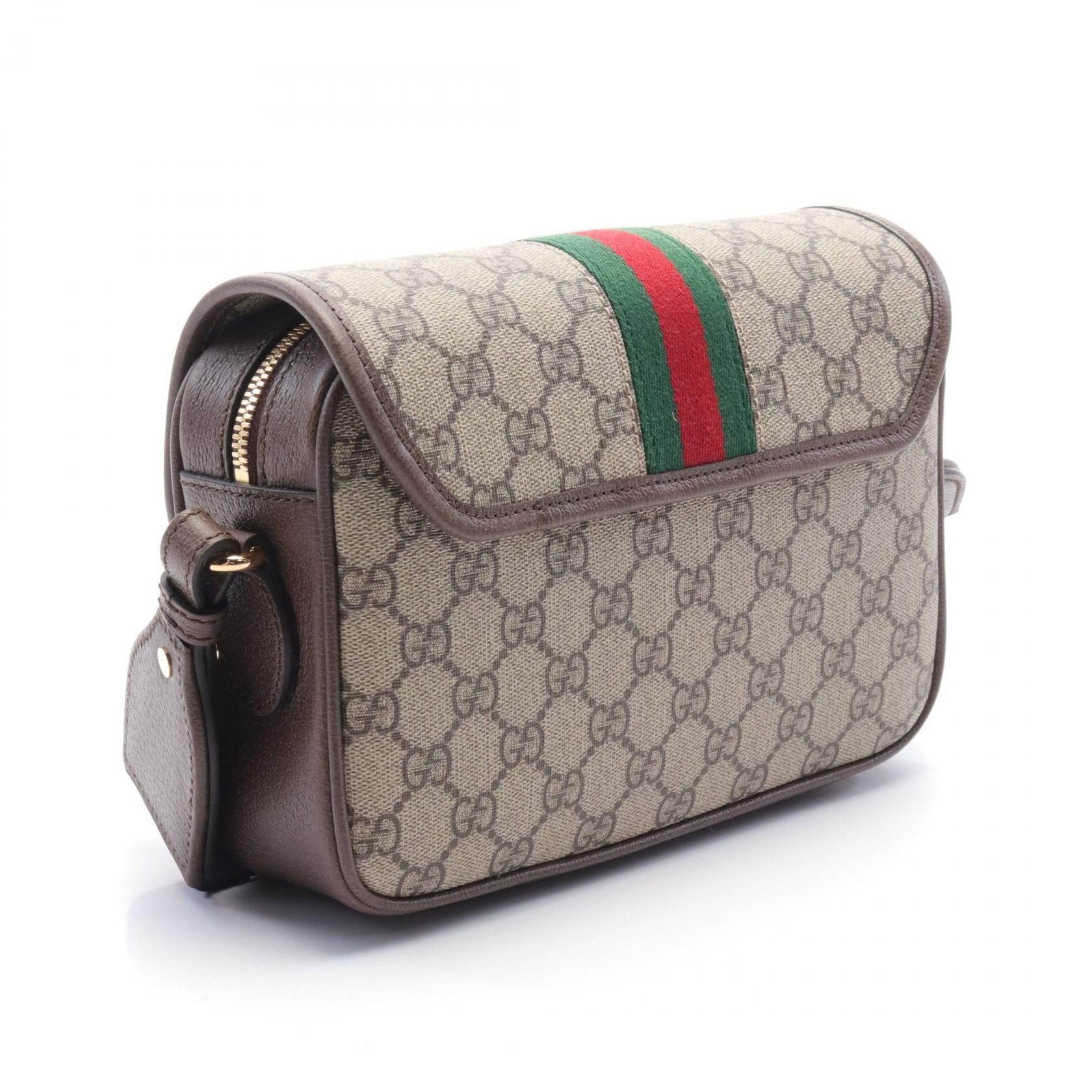 Gucci Gucci Ophidia Small Gg Supreme Shoulder Bag Coated Canvas Leather Beige Brown Size ONE SIZE - 2 Thumbnail