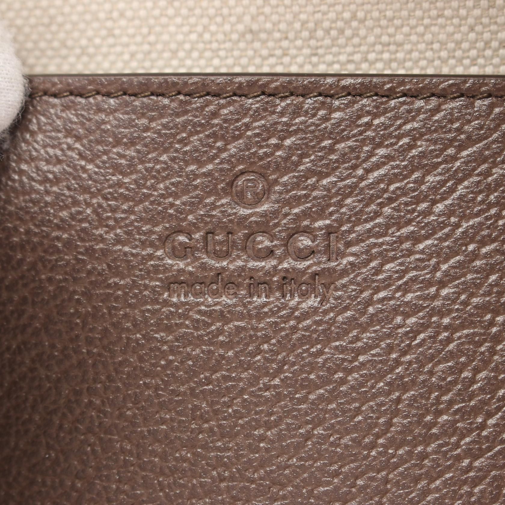 Gucci Gucci Ophidia Mini Top Handle Bag Sherry Line Handbag Coated Canvas Leather Beige Brown Size ONE SIZE - 4 Thumbnail