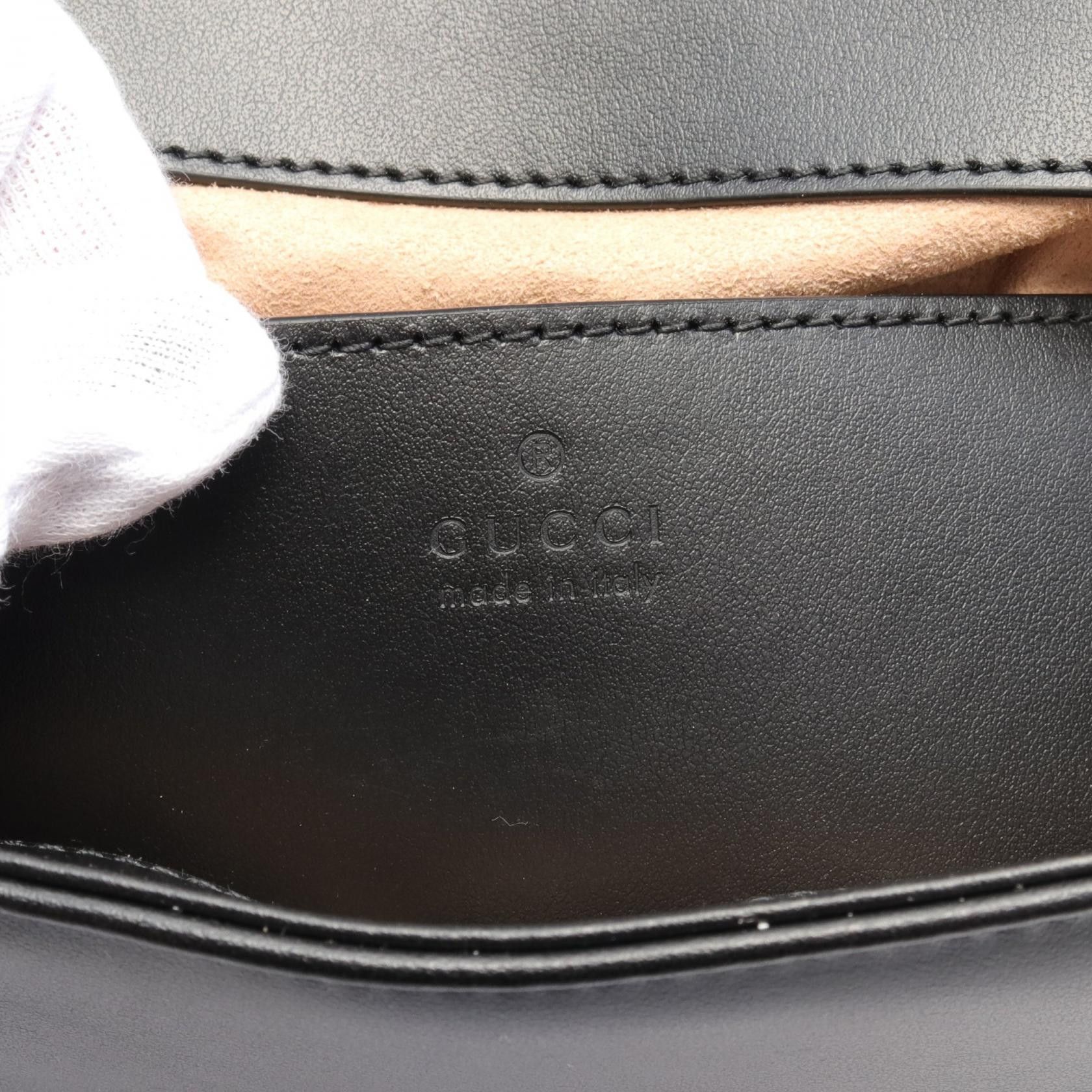 Gucci Gucci Gg Marmont Quilting Mini Shoulder Bag Leather Black Size ONE SIZE - 4 Thumbnail