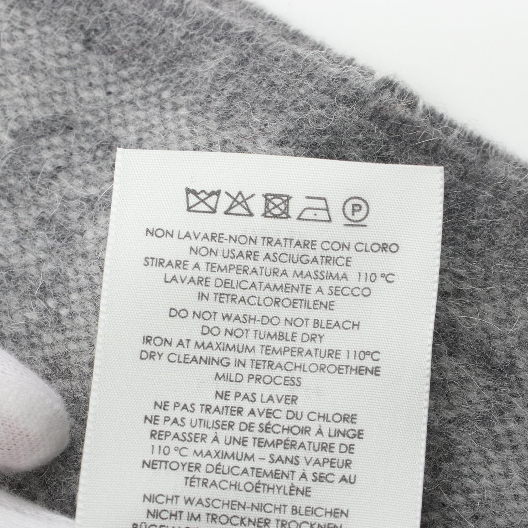 Gucci Gucci Scarf Wool Gray Size ONE SIZE - 5 Thumbnail