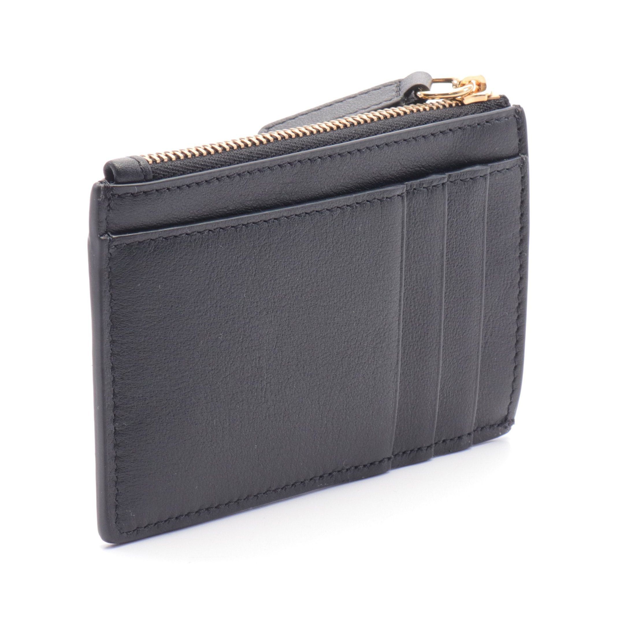Versace Versace Medusa Coin Purse Card Case Leather Black Size ONE SIZE - 2 Thumbnail