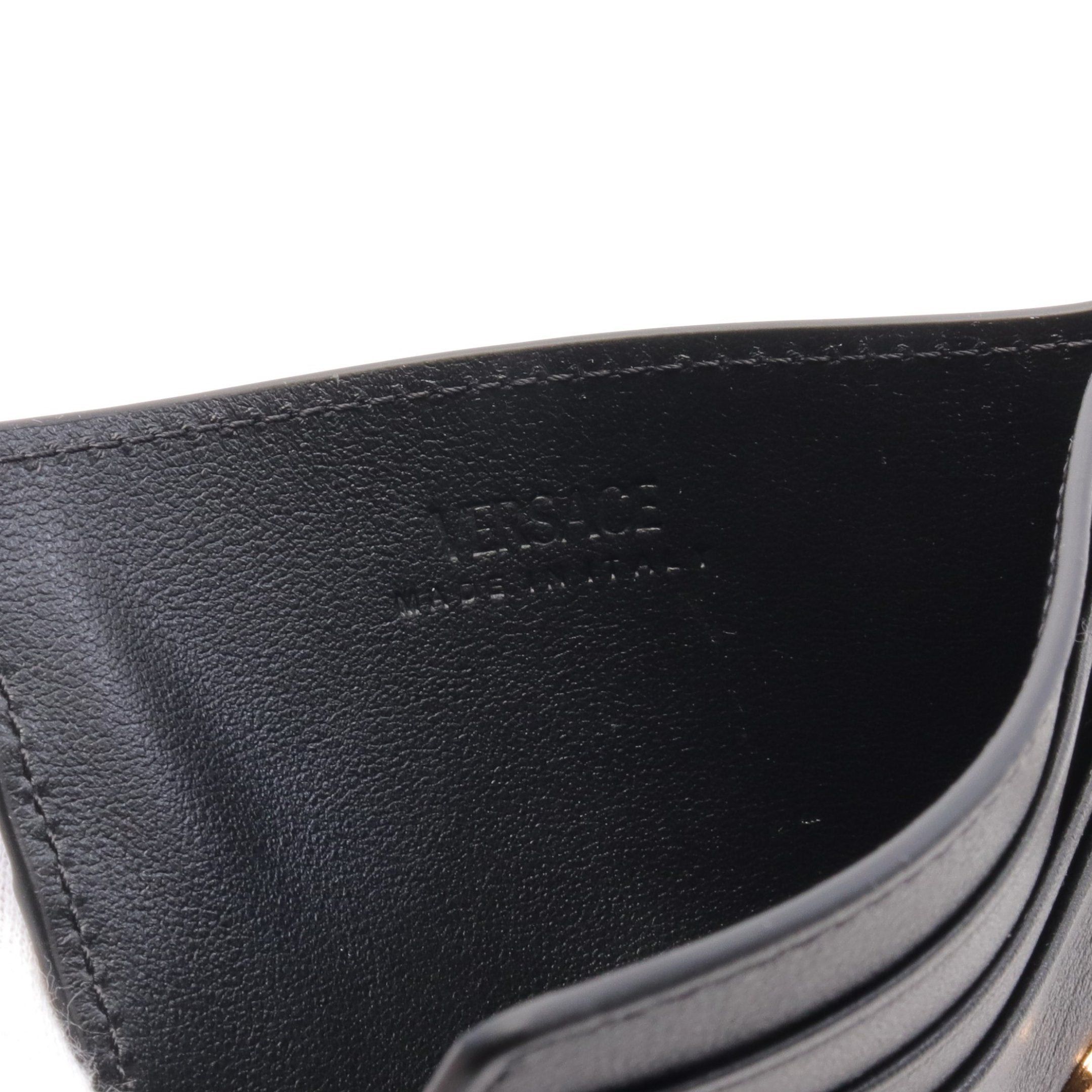 Versace Versace Medusa Card Case Leather Black Size ONE SIZE - 4 Thumbnail