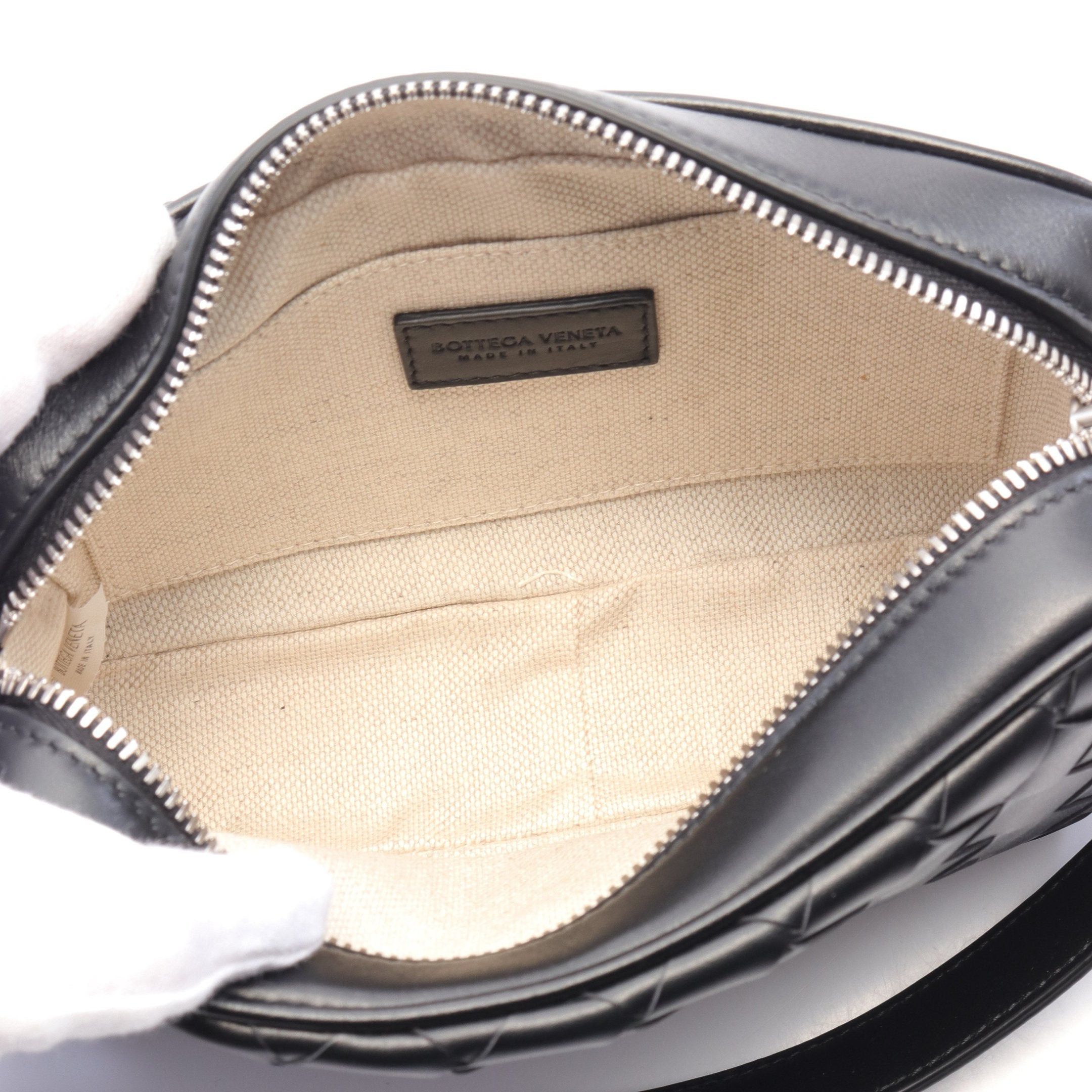 Bottega Veneta Bottega Veneta Intrecciato Shoulder Bag Leather Black Size ONE SIZE - 3 Thumbnail
