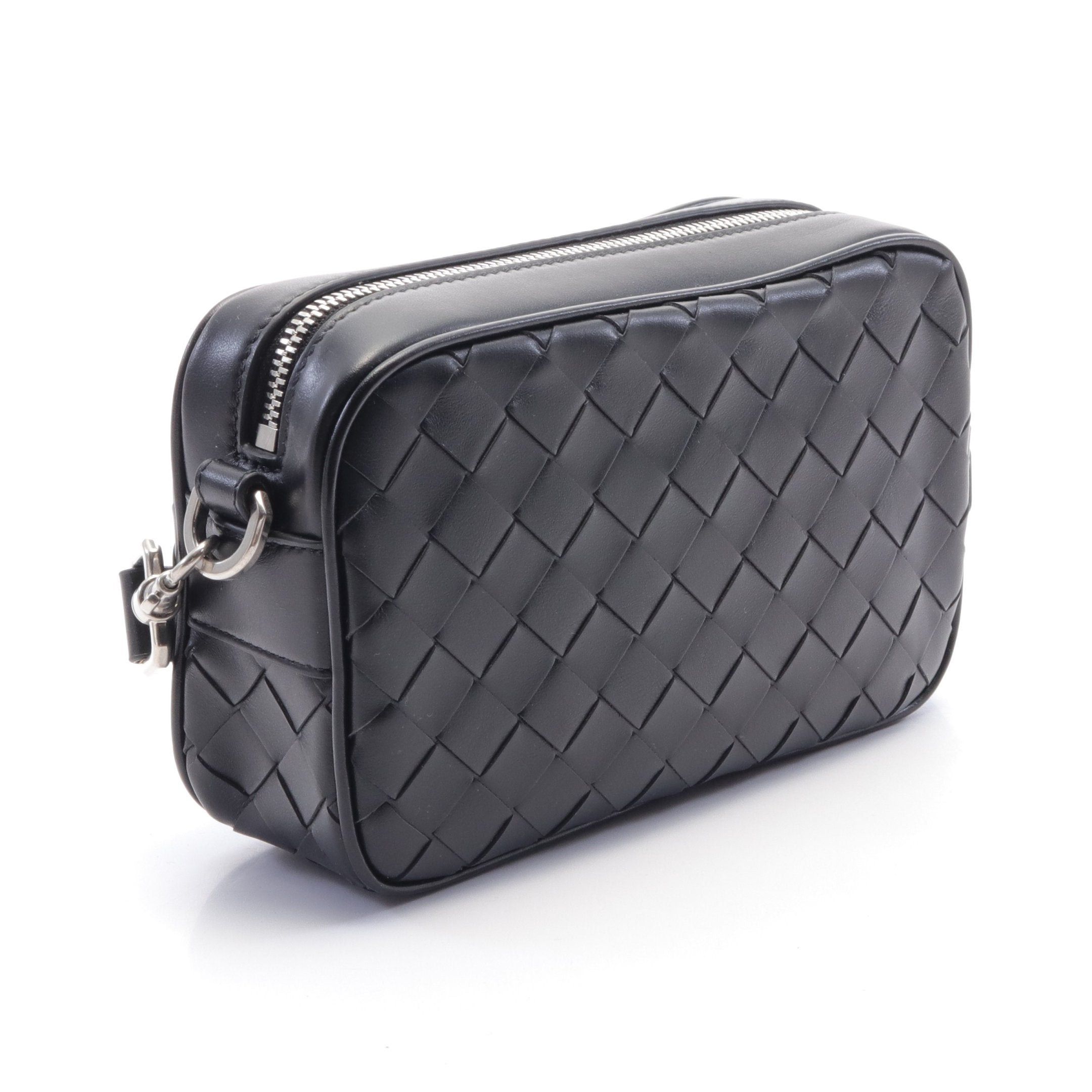 Bottega Veneta Bottega Veneta Intrecciato Shoulder Bag Leather Black Size ONE SIZE - 2 Thumbnail