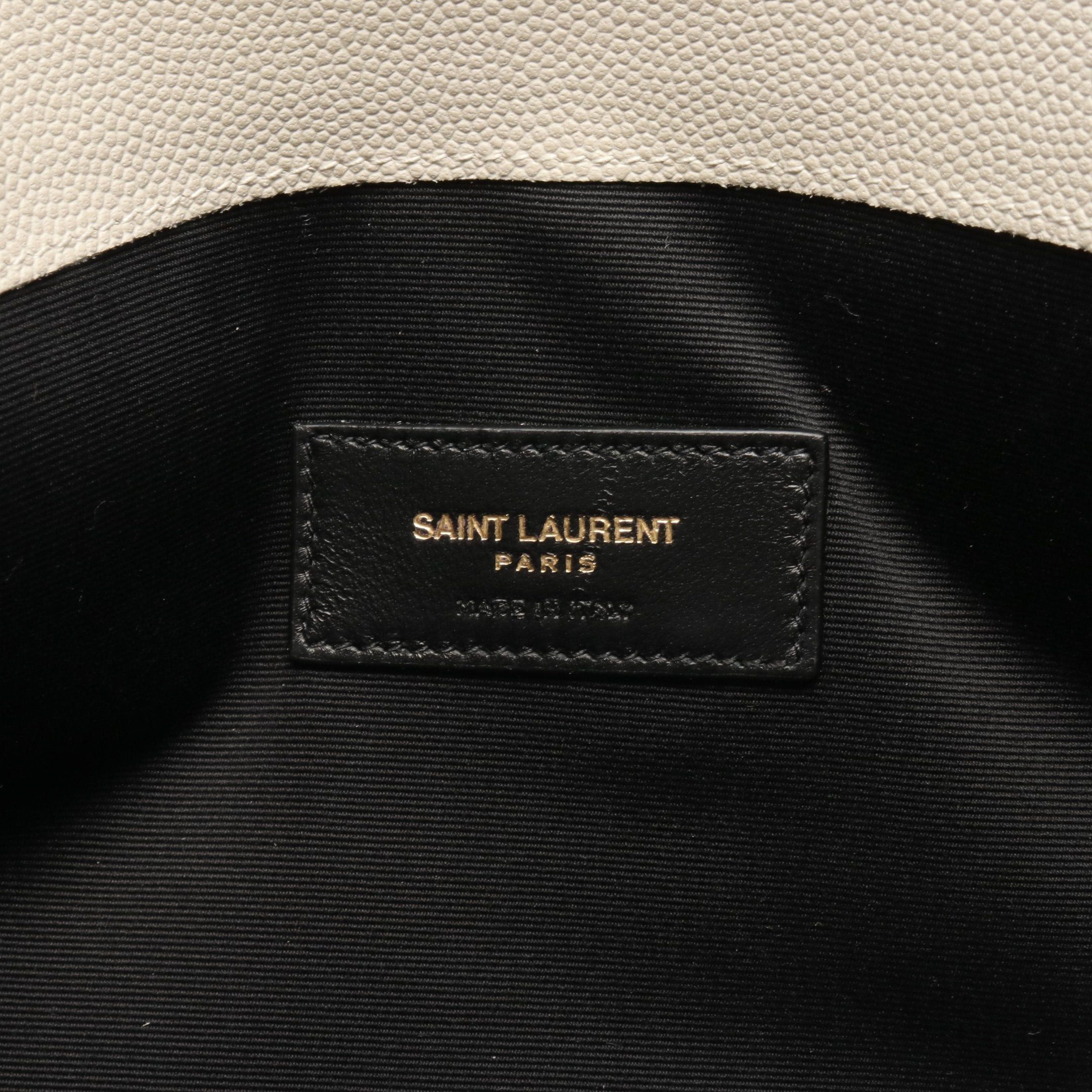 Yves Saint Laurent Yves Saint Laurent Ysl Logo Clutch Bag Leather Ivory Size ONE SIZE - 4 Thumbnail