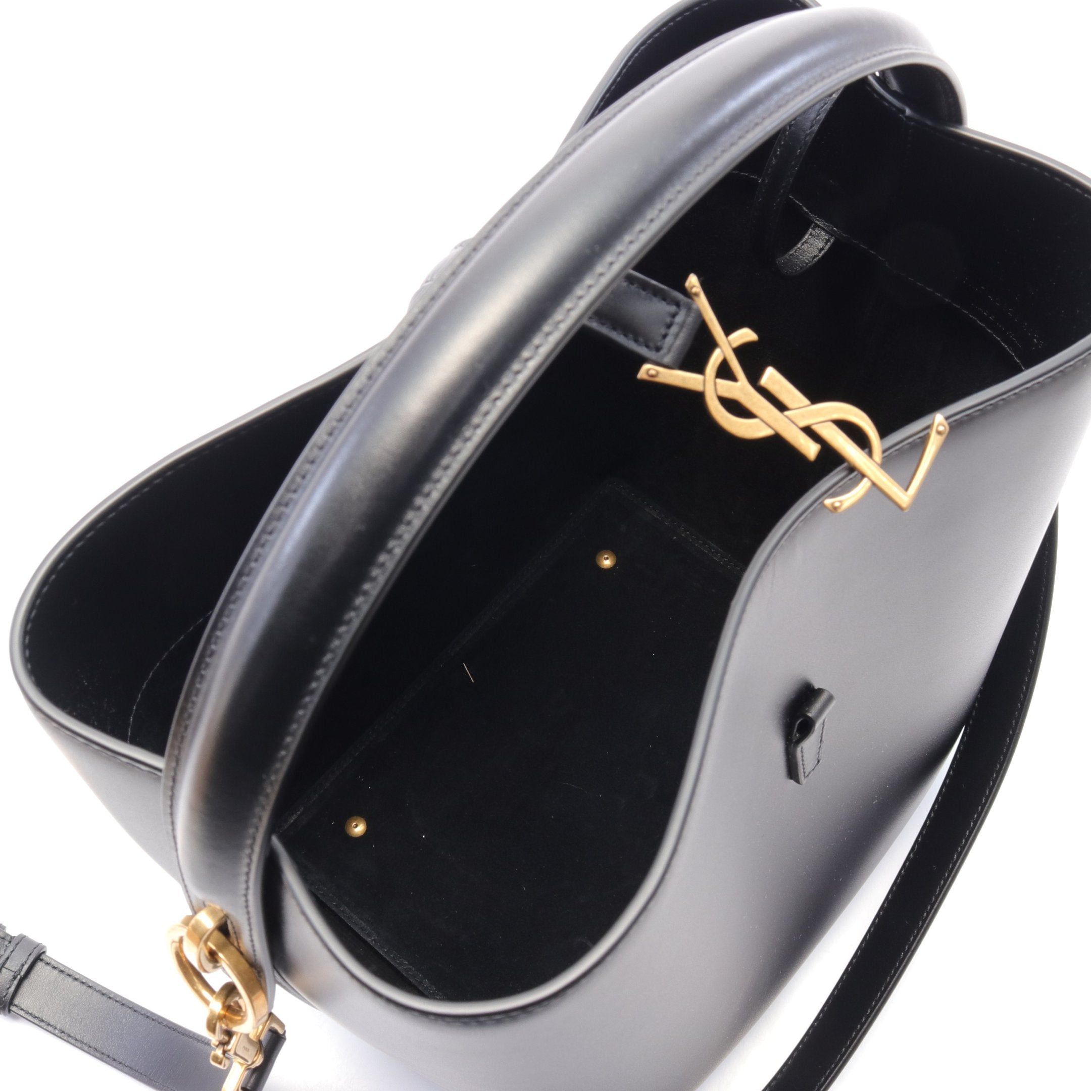 Yves Saint Laurent Yves Saint Laurent Le 37 Handbag Leather Black Size ONE SIZE - 3 Thumbnail