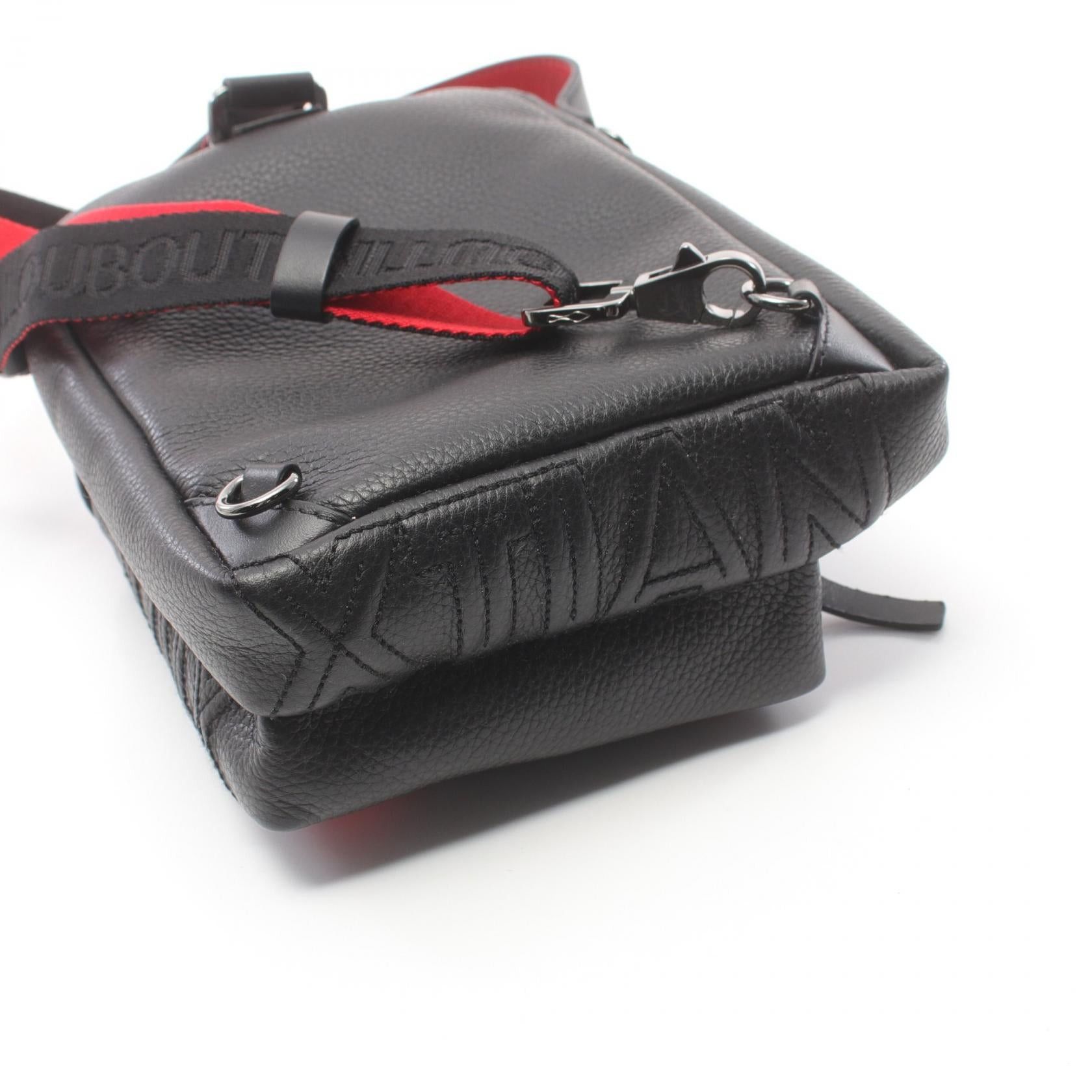 Christian Louboutin Christian Louboutin Loubideal Sneakers Body Bag Leather Black Red Size ONE SIZE - 5 Thumbnail