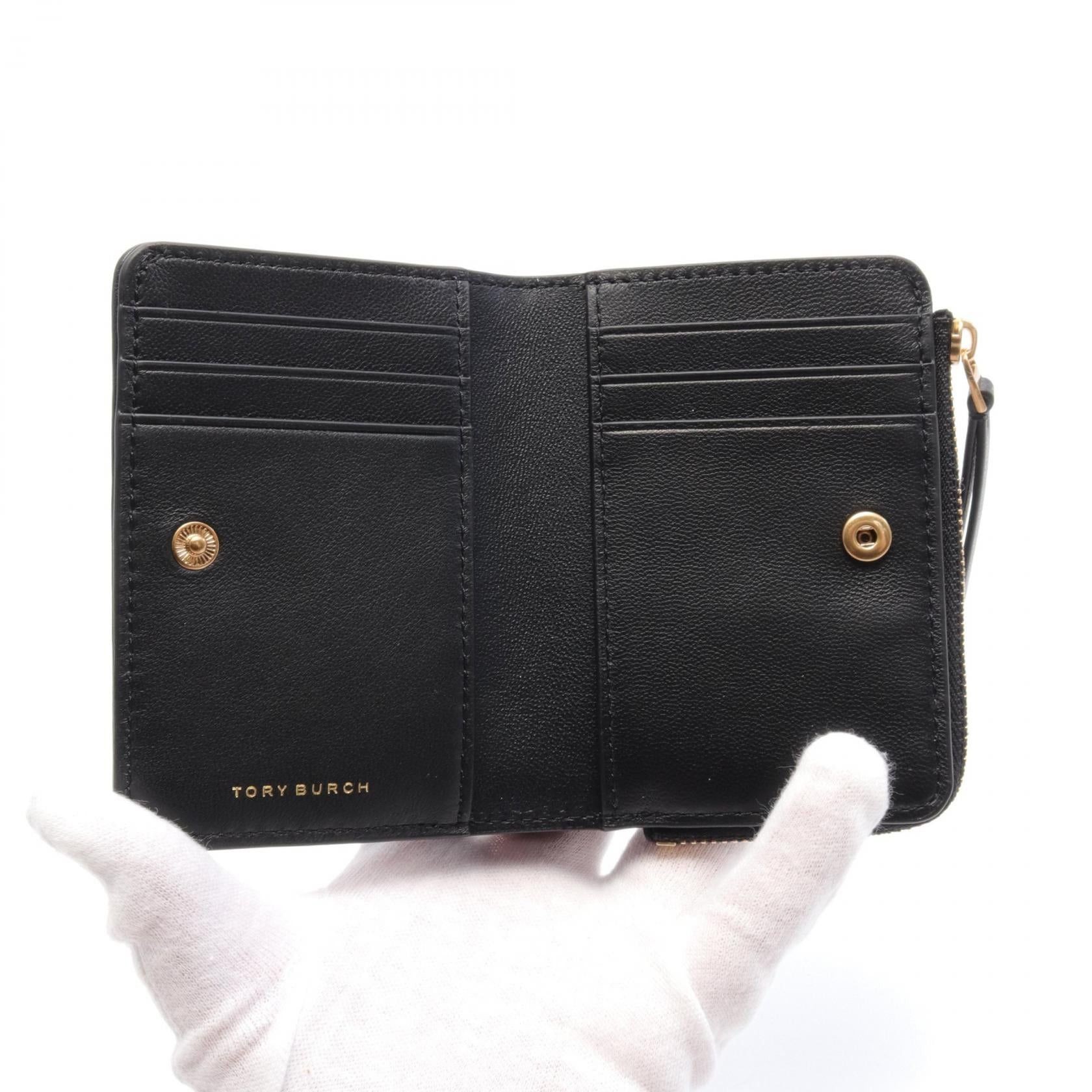 Tory Burch Tory Burch Kira Bi-Fold Wallet Leather Black Size ONE SIZE - 3 Thumbnail