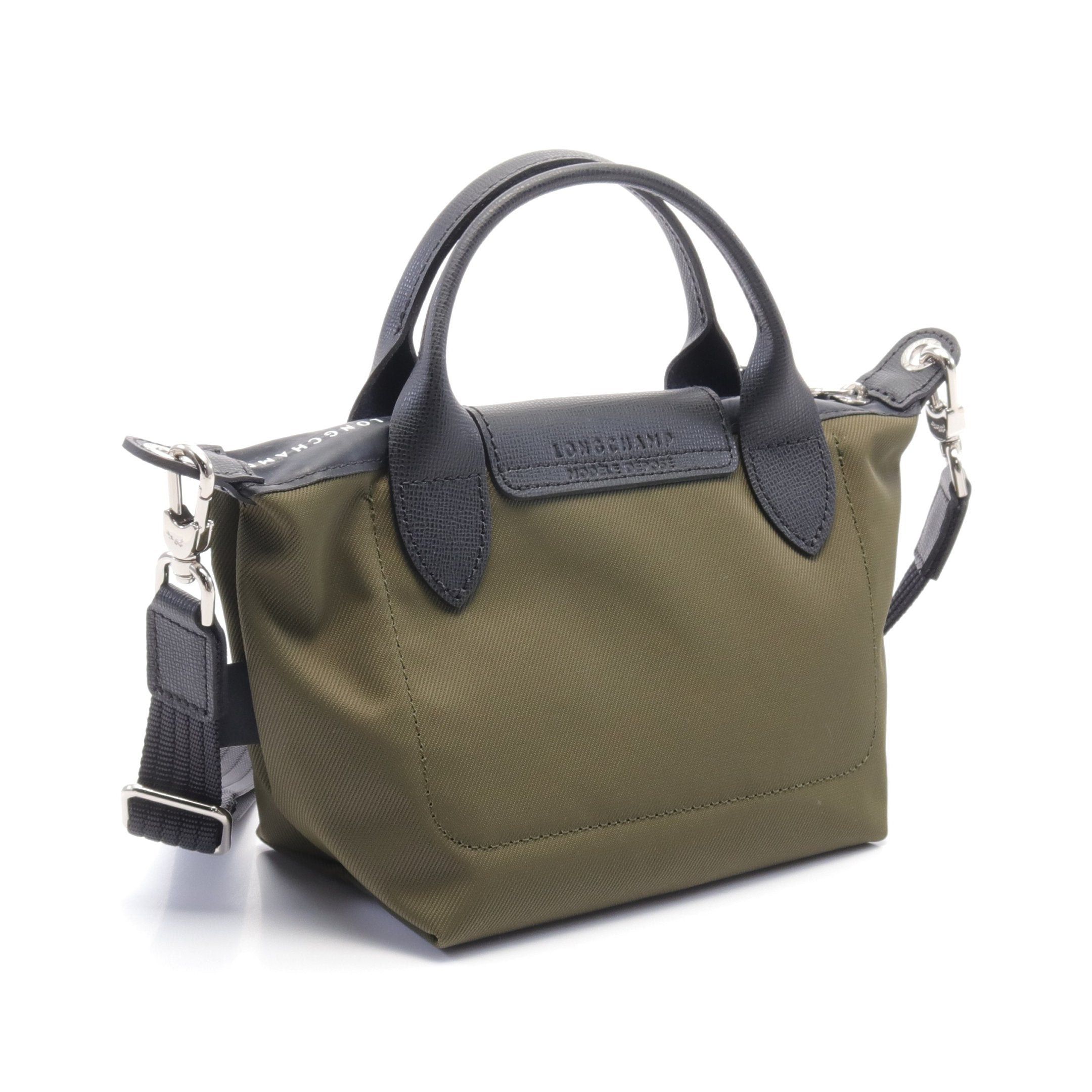 Longchamp Longchamp Le Preage Energy Xs Handbag Nylon Leather Khaki Green Black Size ONE SIZE - 2 Thumbnail