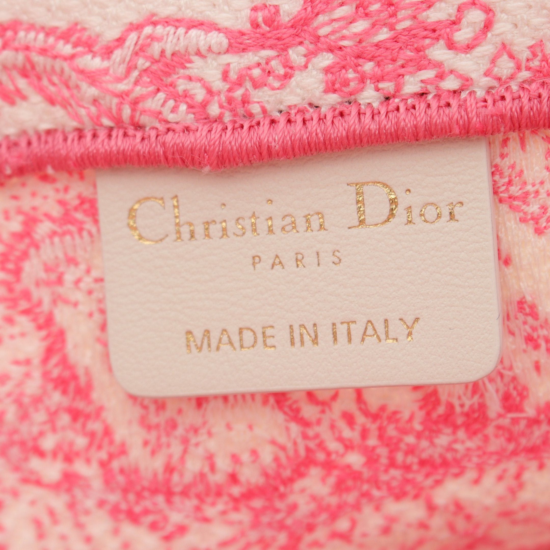 Dior Dior Dioriviera Dior Book Tote Medium Toile De Jouy Handbag Bag Canvas Pink White Size ONE SIZE - 4 Thumbnail