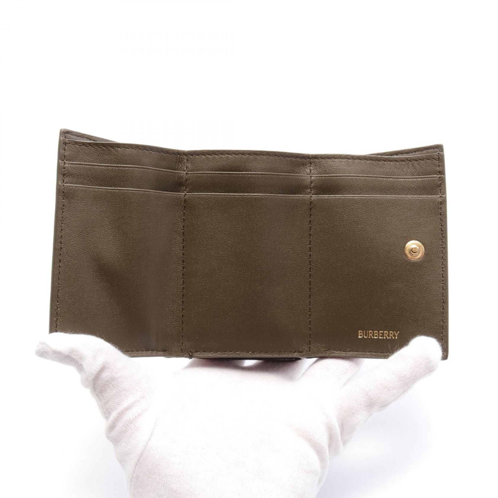 Burberry Burberry Check Trifold Wallet Coated Canvas Beige Multicolor Size ONE SIZE - 3 Thumbnail