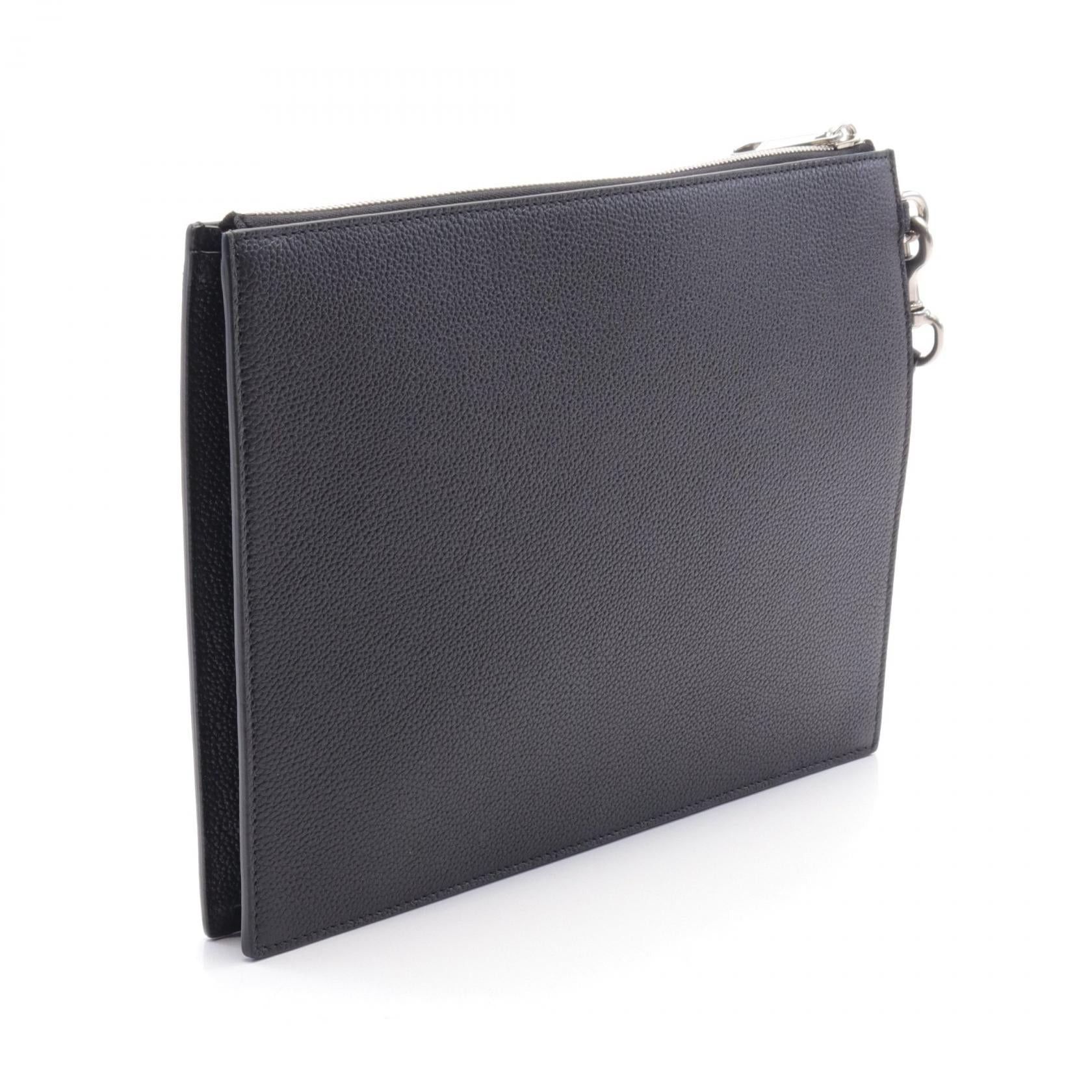 Gucci Gucci Gg Supreme Clutch Bag Leather Coated Canvas Black Size ONE SIZE - 2 Thumbnail