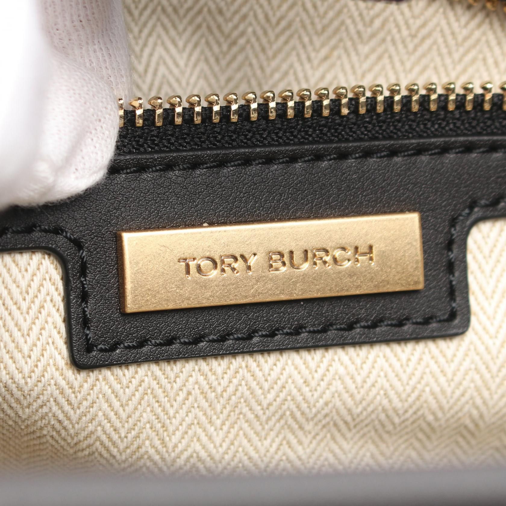 Tory Burch Tory Burch Ella Handbag Tote Bag Leather Black Size ONE SIZE - 4 Thumbnail