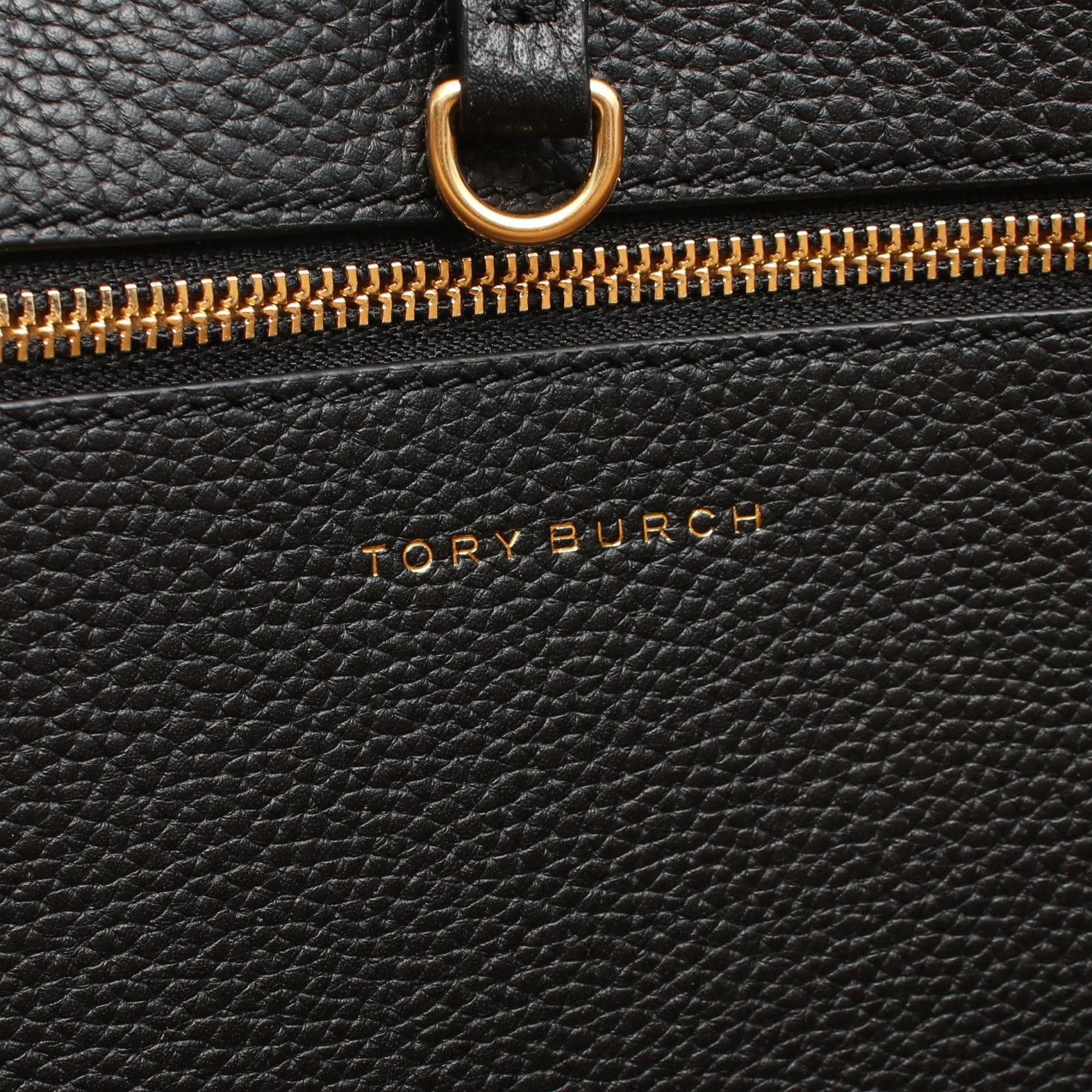 Tory Burch Tory Burch Mcgraw Mcglow Handbag Tote Bag Leather Black Size ONE SIZE - 4 Thumbnail