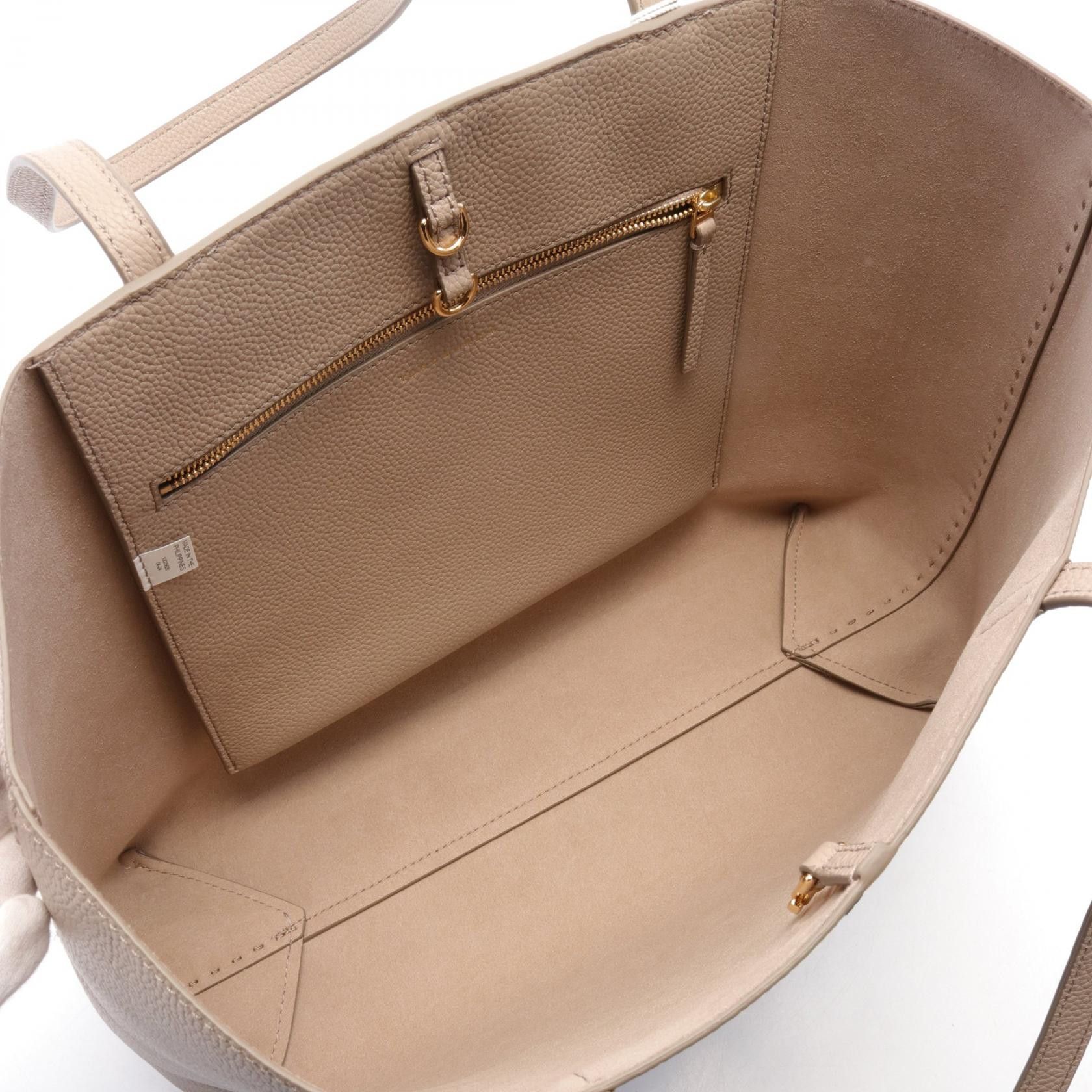 Tory Burch Tory Burch Mcgraw Mcglow Handbag Tote Bag Leather Beige Size ONE SIZE - 3 Thumbnail