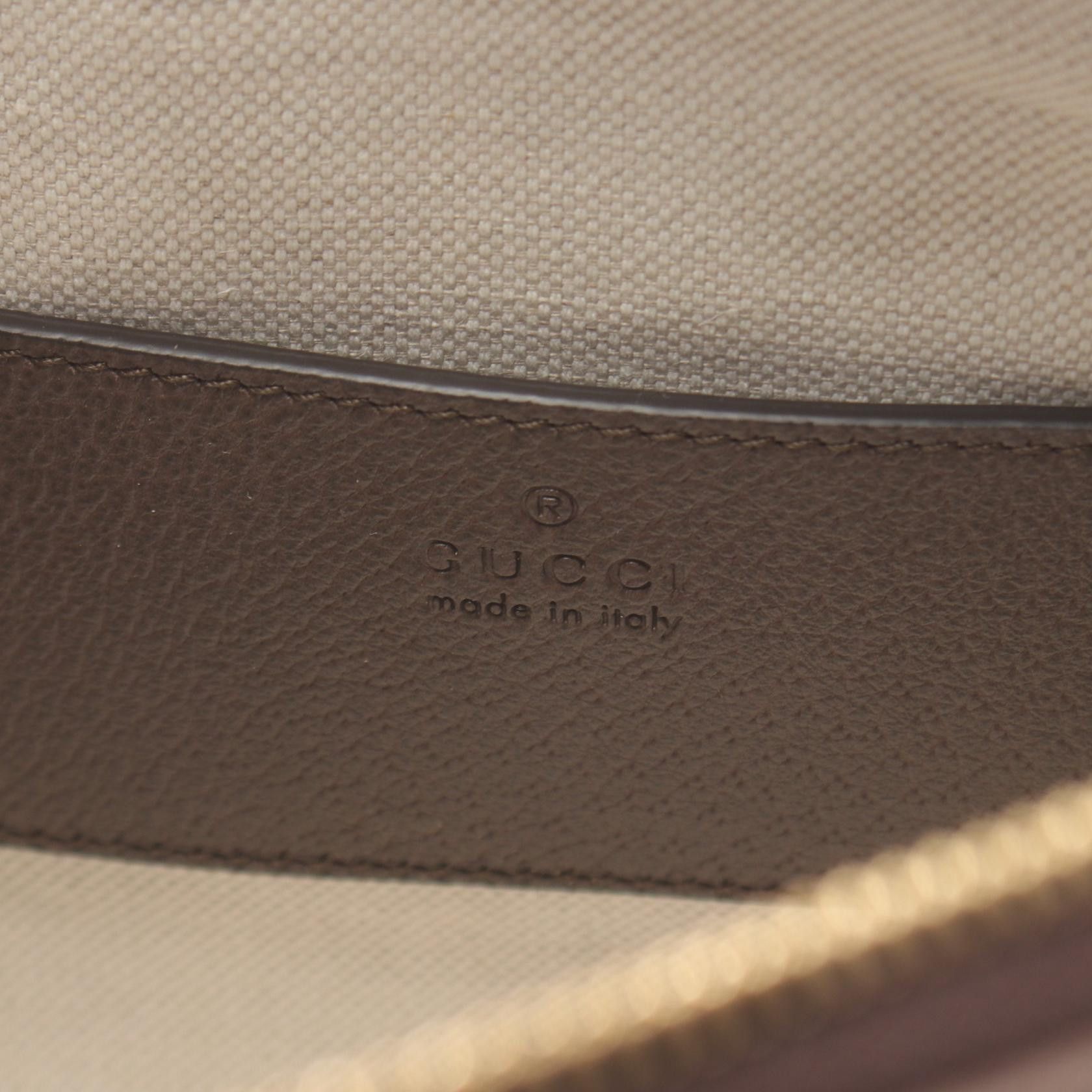 Gucci Gucci Ophidia Gg Supreme Shoulder Bag Coated Canvas Leather Beige Brown Multicolor Size ONE SIZE - 4 Thumbnail