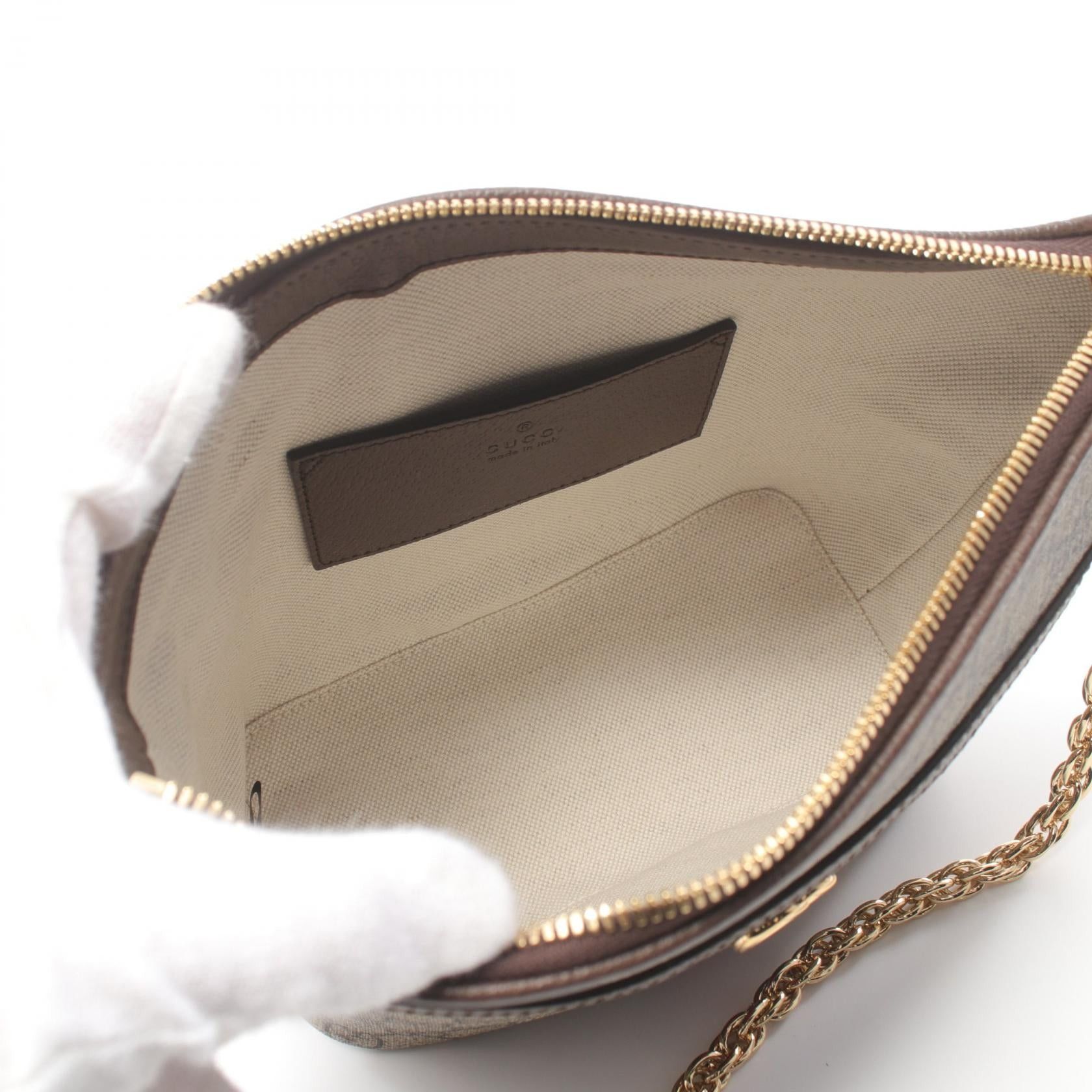 Gucci Gucci Ophidia Gg Supreme Shoulder Bag Coated Canvas Leather Beige Brown Multicolor Size ONE SIZE - 3 Thumbnail