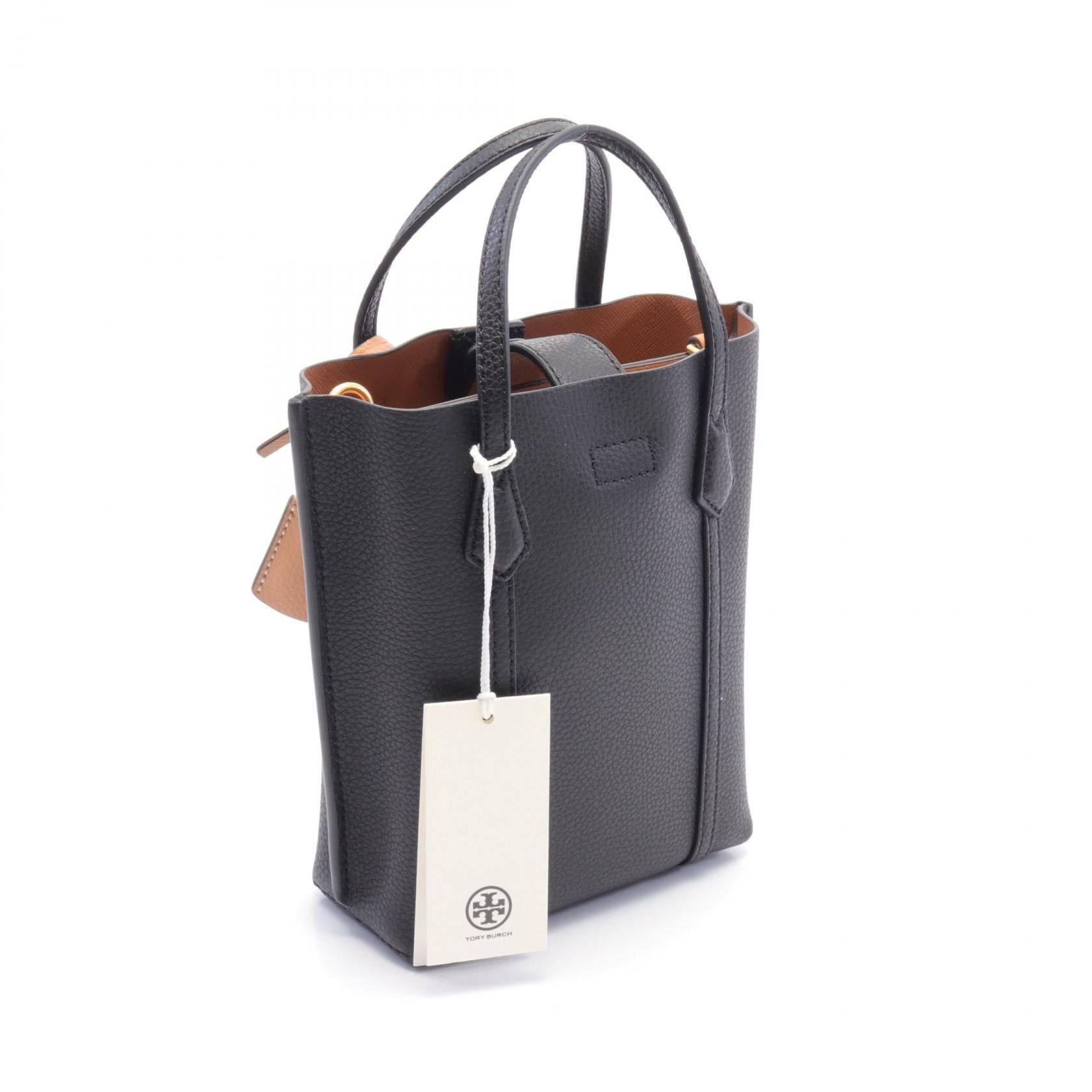 Tory Burch Tory Burch Perry Mini Handbag Tote Bag Leather Black Size ONE SIZE - 2 Thumbnail