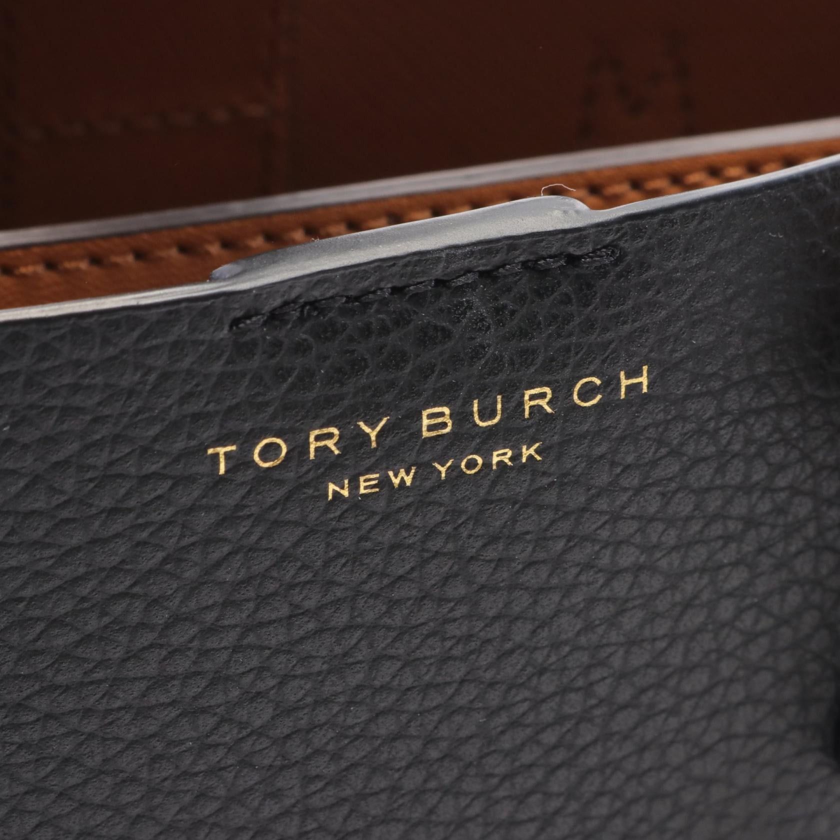 Tory Burch Tory Burch Perry Mini Handbag Tote Bag Leather Black Size ONE SIZE - 4 Thumbnail