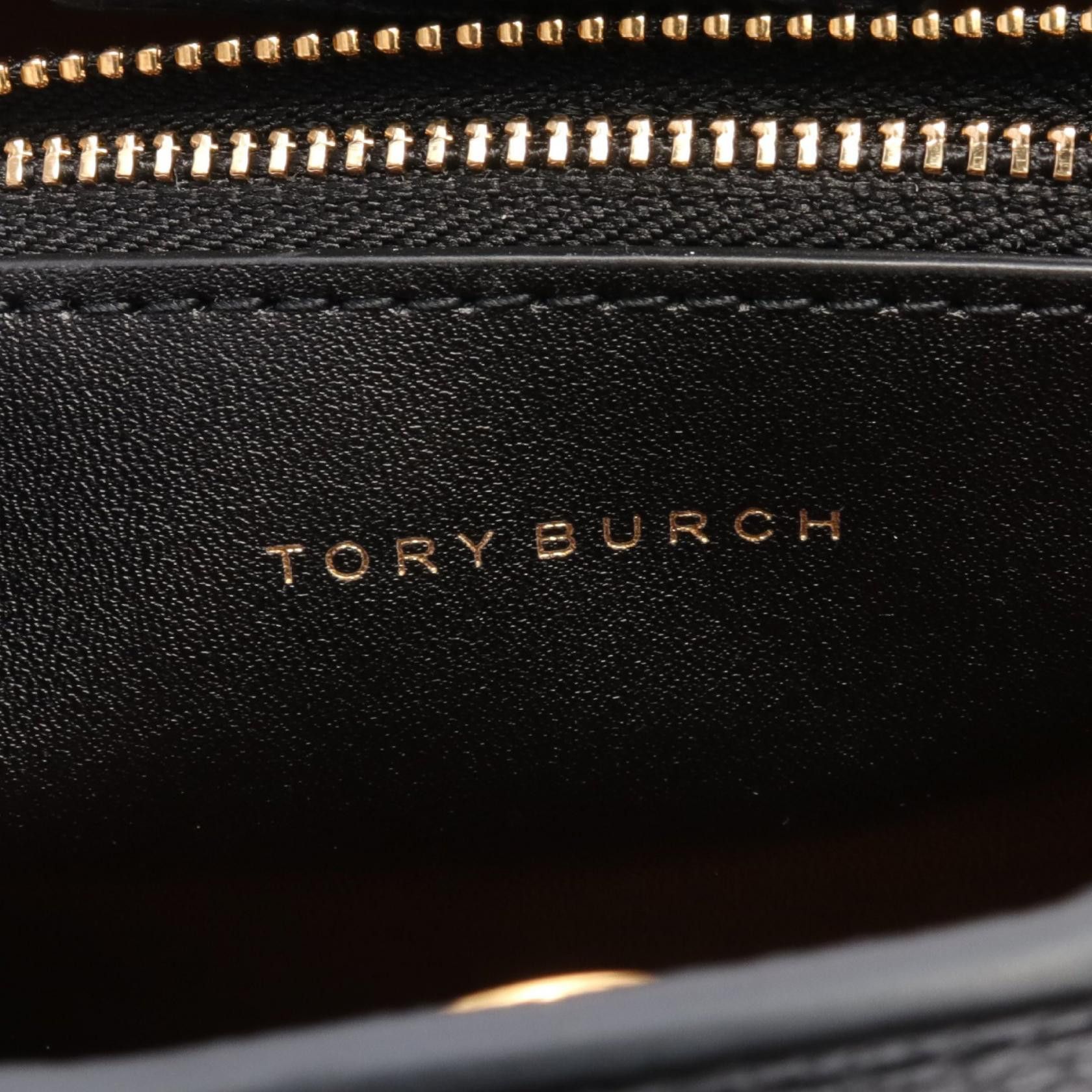 Tory Burch Tory Burch Robinson Handbag Tote Bag Leather Black Size ONE SIZE - 4 Thumbnail
